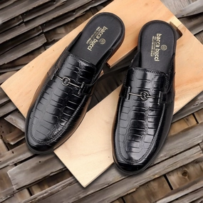 Unlined Suede Loafers Bacca Bucci Men's NOVA Mules Clogs Open back Loafers with Comfortable Memory Insoles