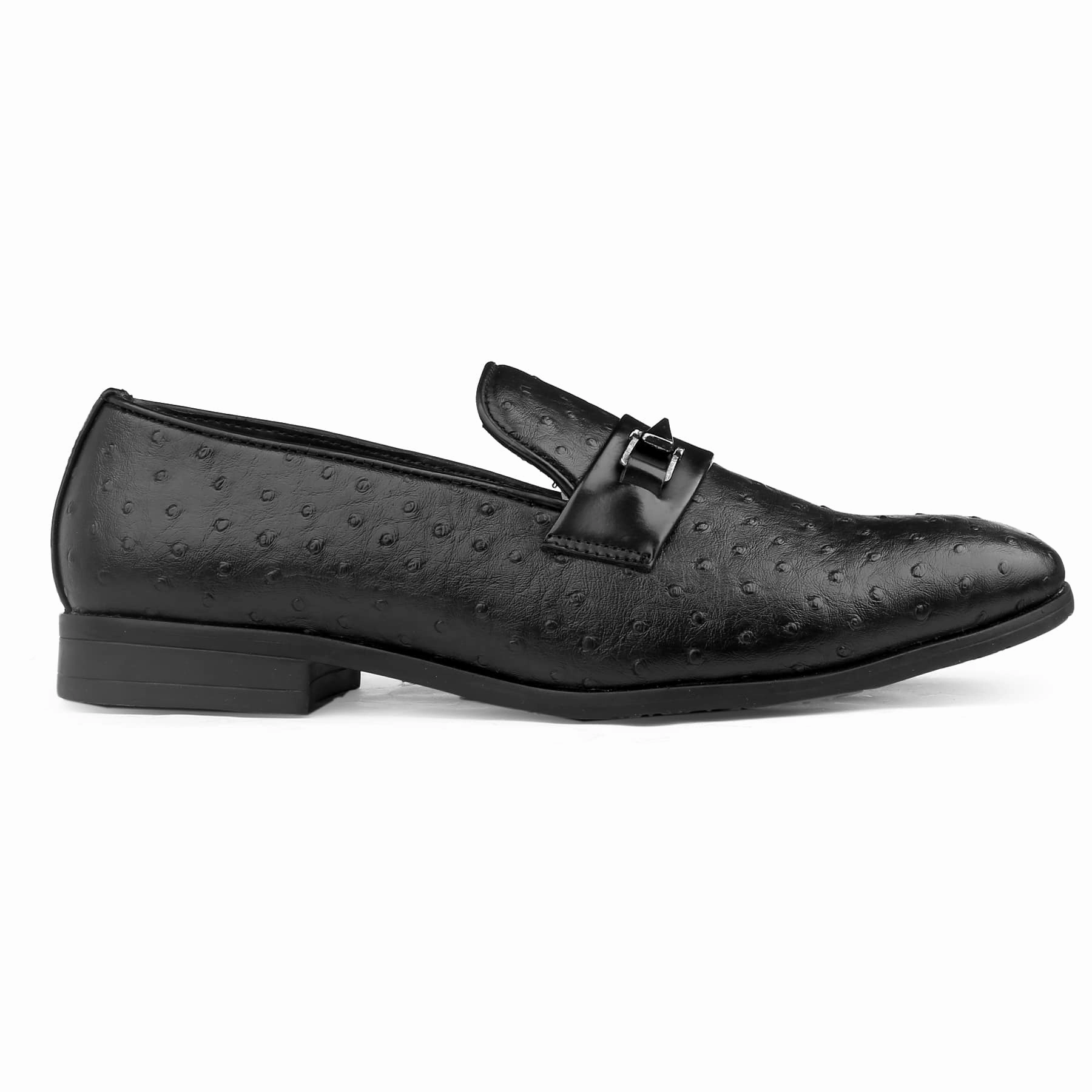 Bacca Bucci OSTRICH Party Textured Loafers | Wedding Dress Formal Slip-on Shoes Jeweled Loafers