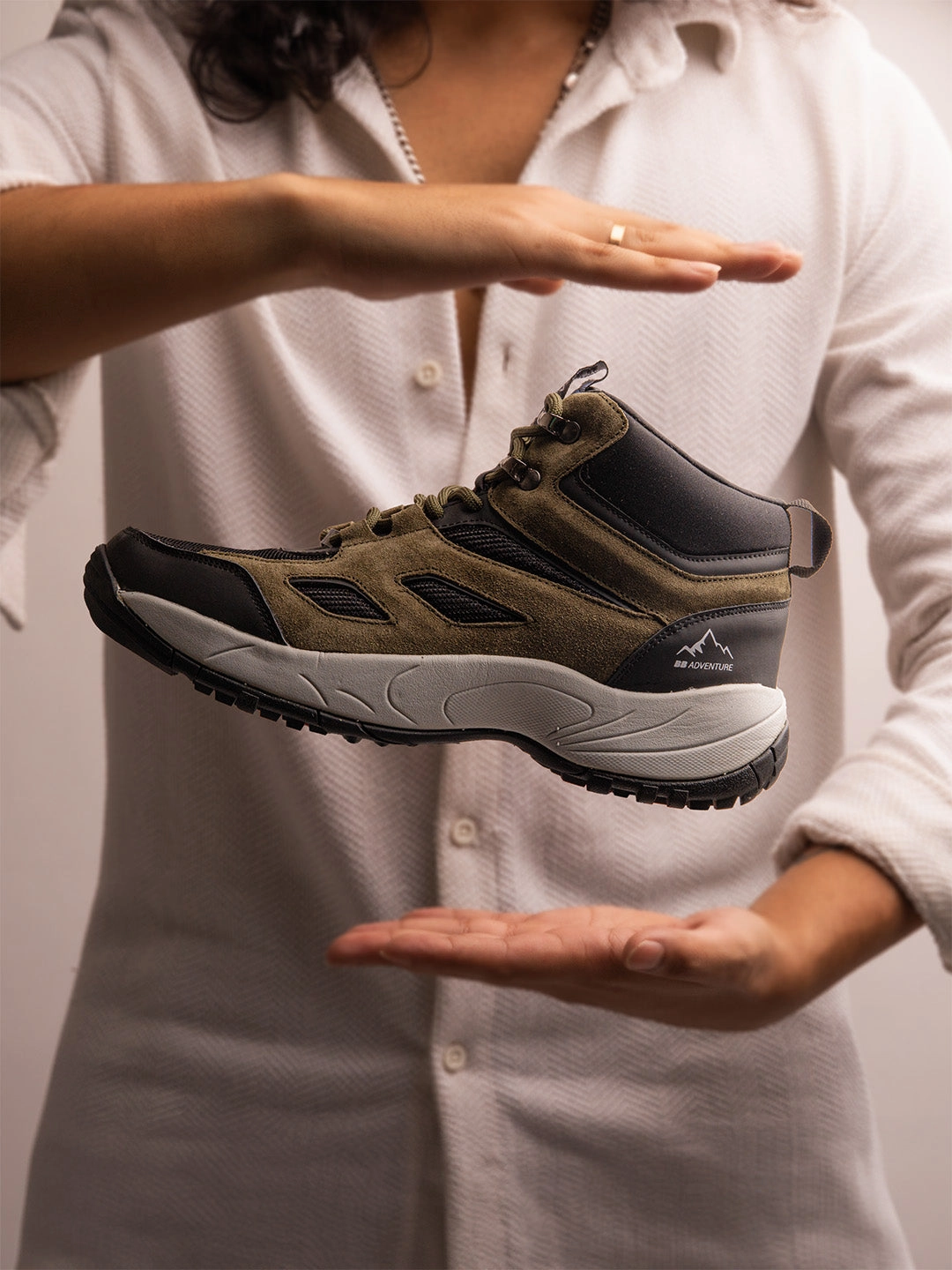 Wide Fit Leather Block Heel Ankle Boots Bacca Bucci Stompster Mens Adventure Boots