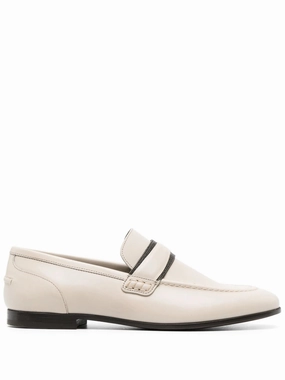 Mansur Loafers bead-embellished leather loafers