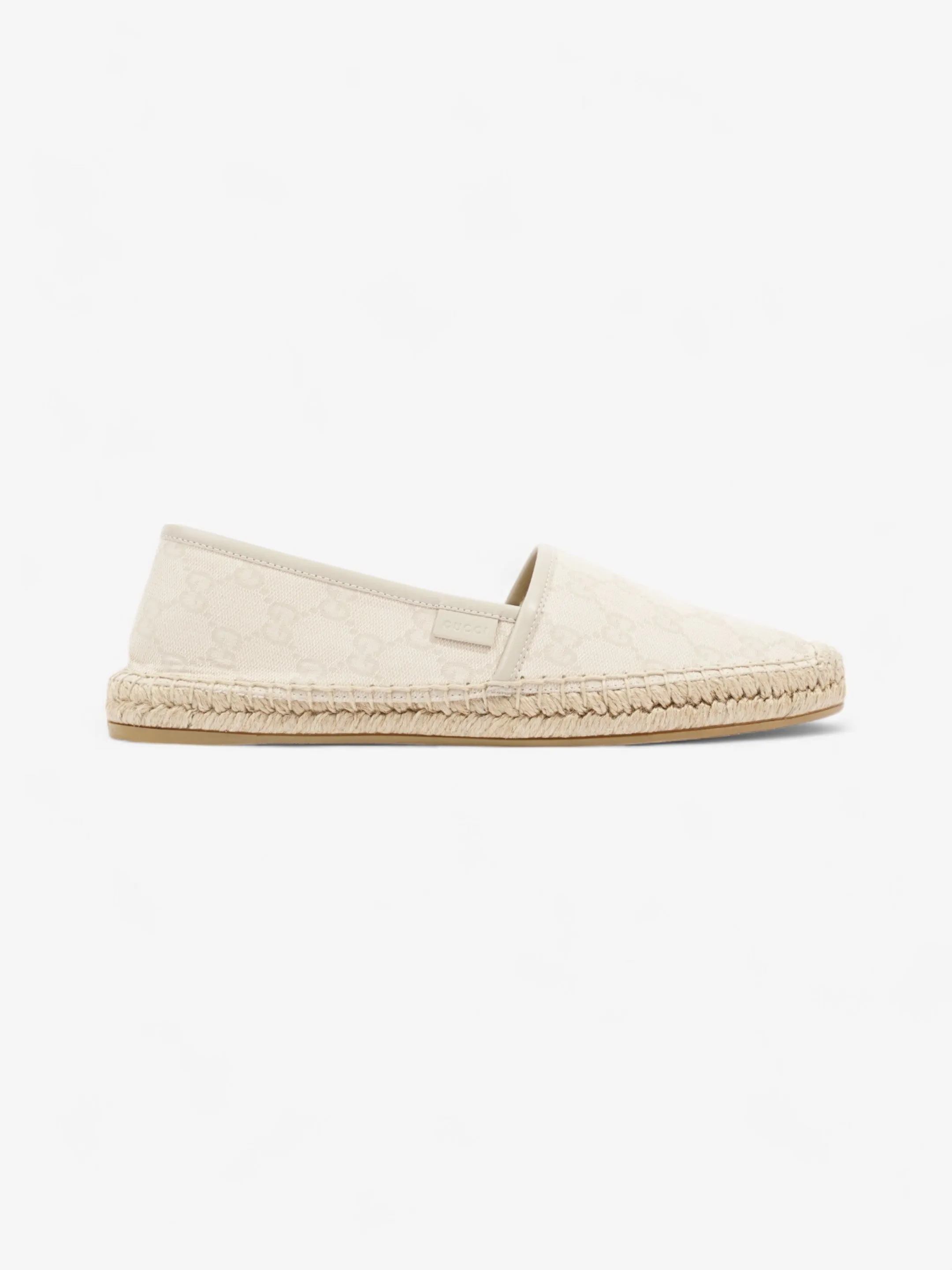 Wide Fit Espadrille Wedges Gucci GG Espadrille Beige  Canvas EU 39 UK 6