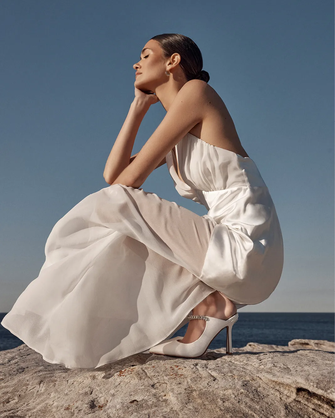 QUITA - WHITE Cheap Stripper High Heels