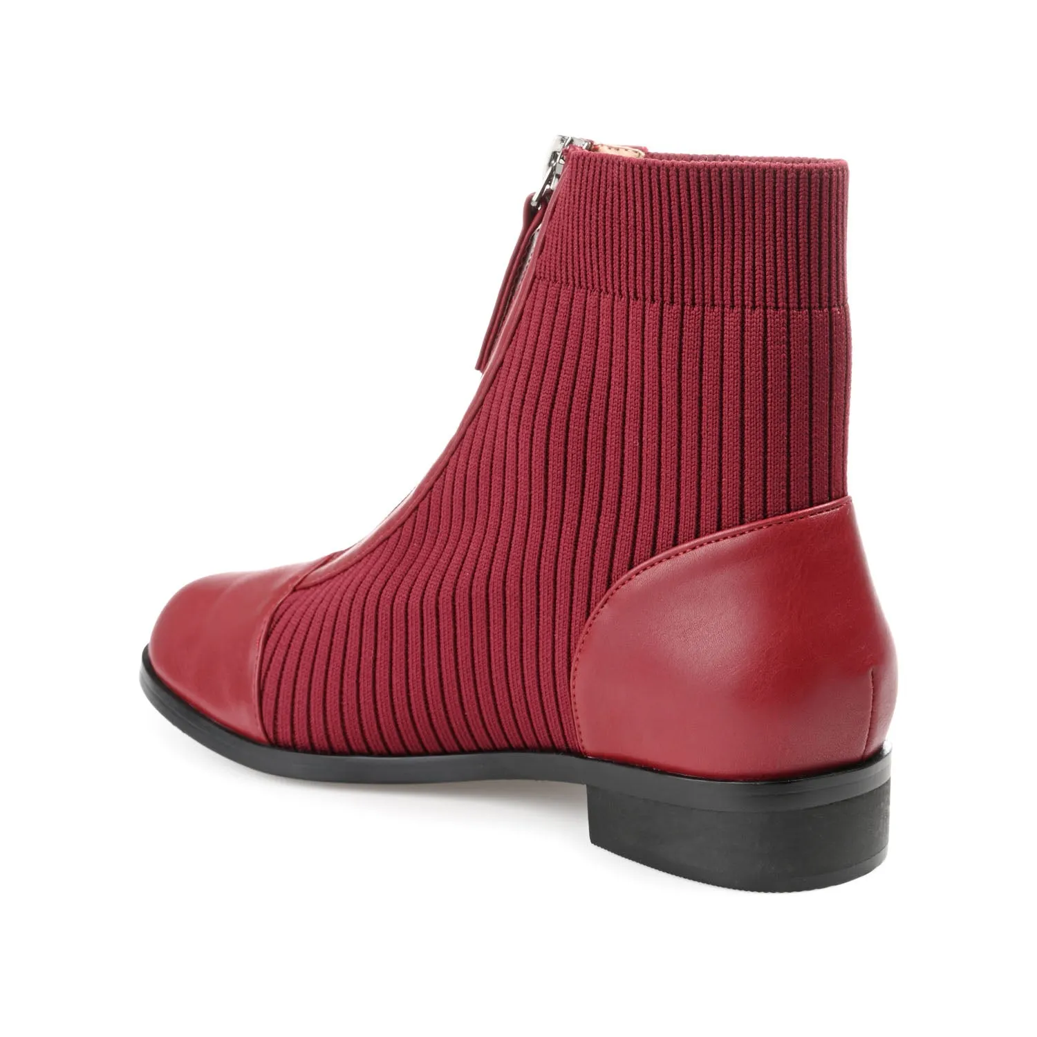 Combat Boots And Dress Style BEXLIE ZIP-UP BOOTIES IN KNIT FABRIC