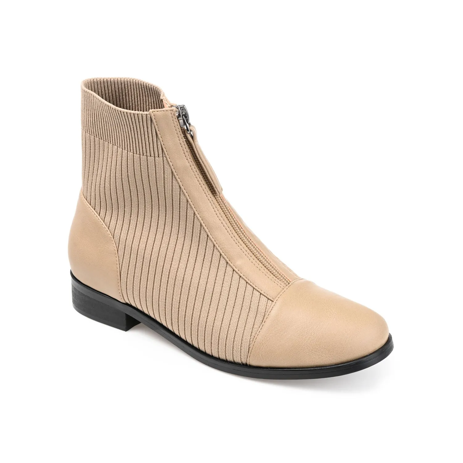 BEXLIE ZIP-UP BOOTIES IN KNIT FABRIC Combat Boots Trendy