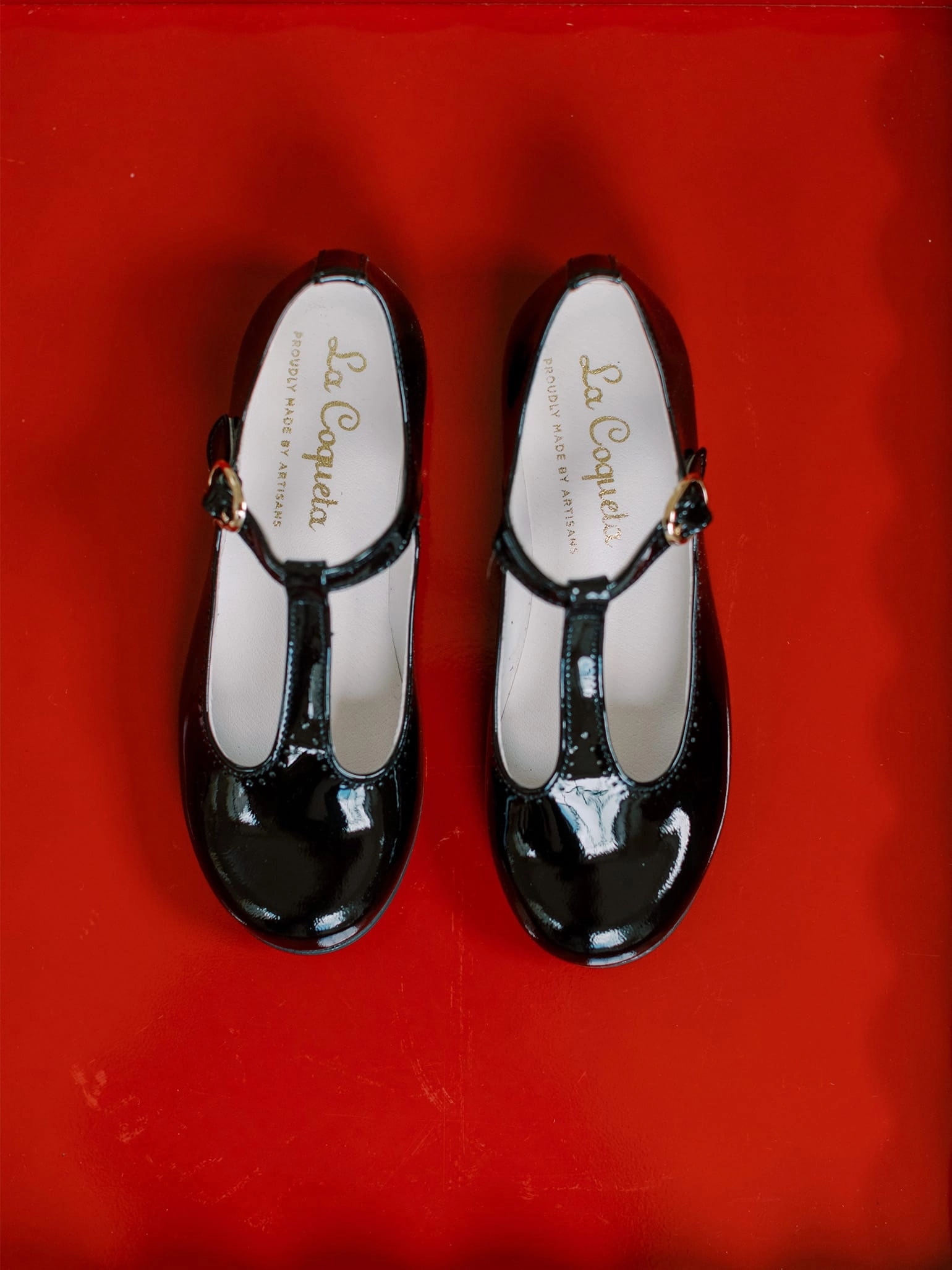 Customize Shoes Black Patent Girl T-Bar Shoes