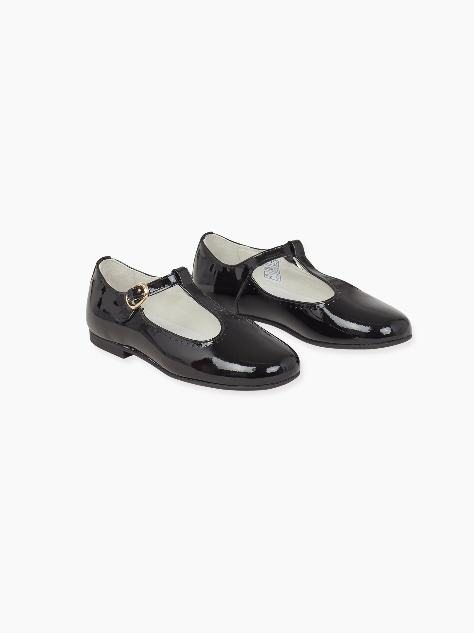Black Patent Girl T-Bar Shoes Good For Running