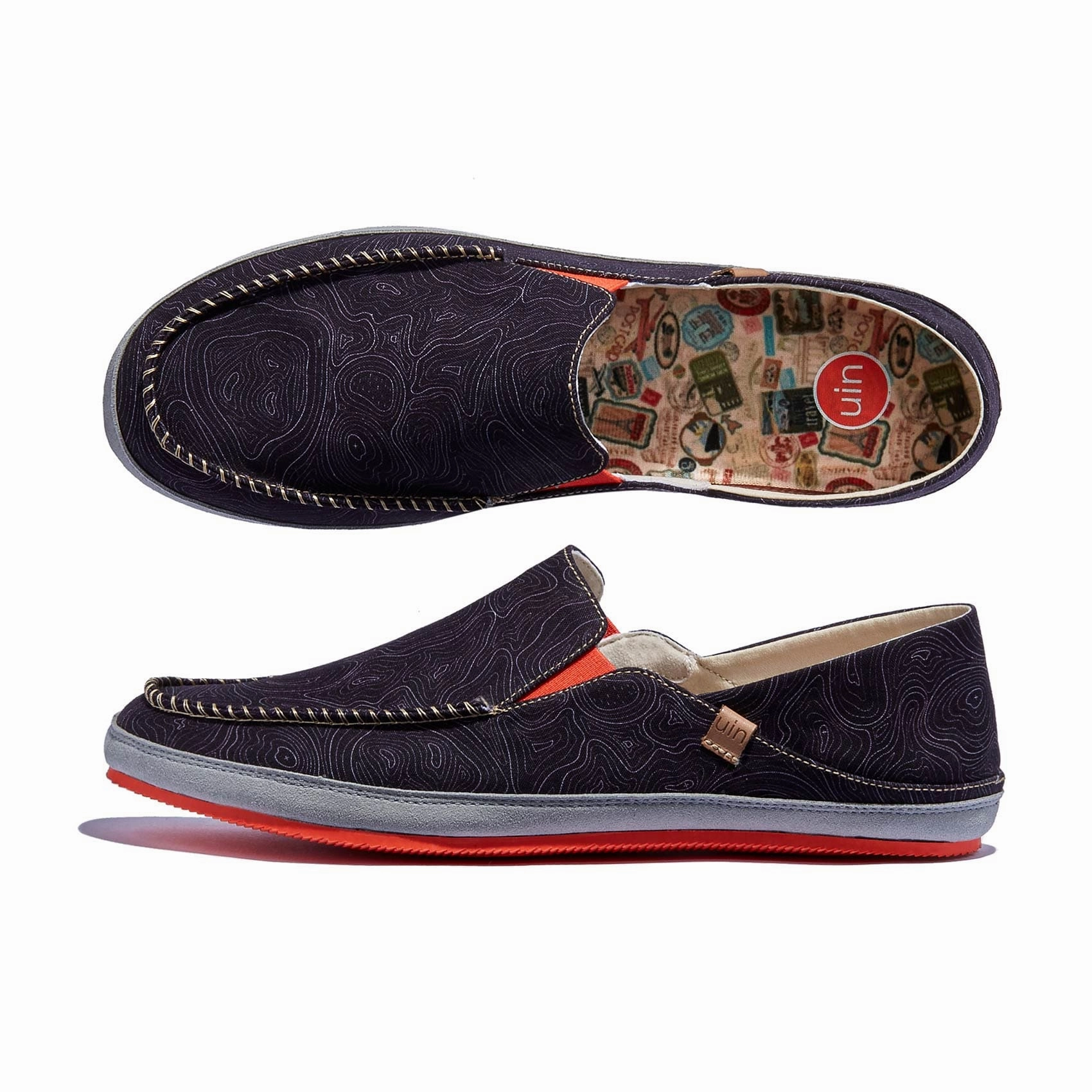 Woven Penny Loafers Black Terraces Formentera II Men