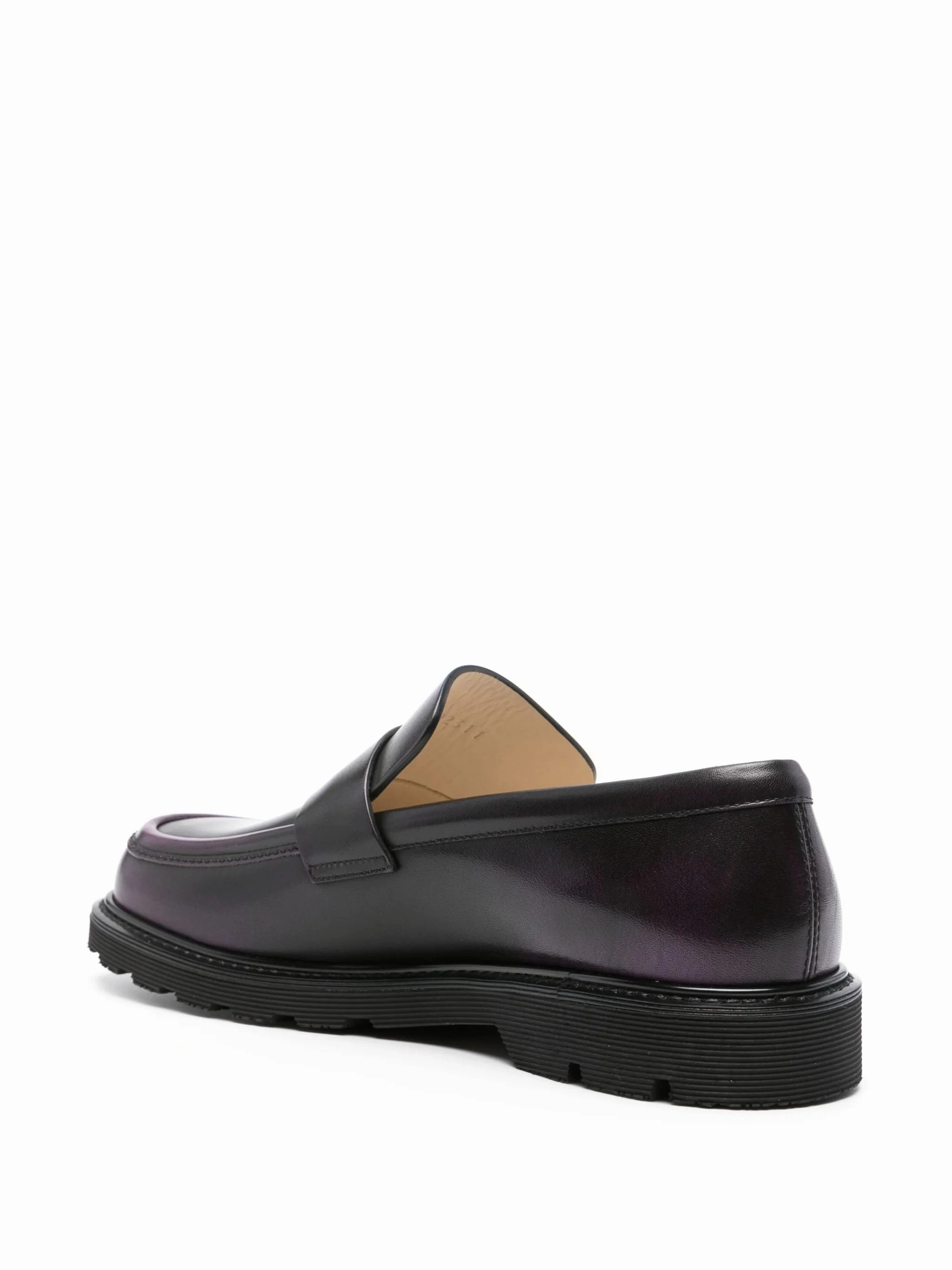 Blaze faded-effect leather loafer Loafers Square Toe