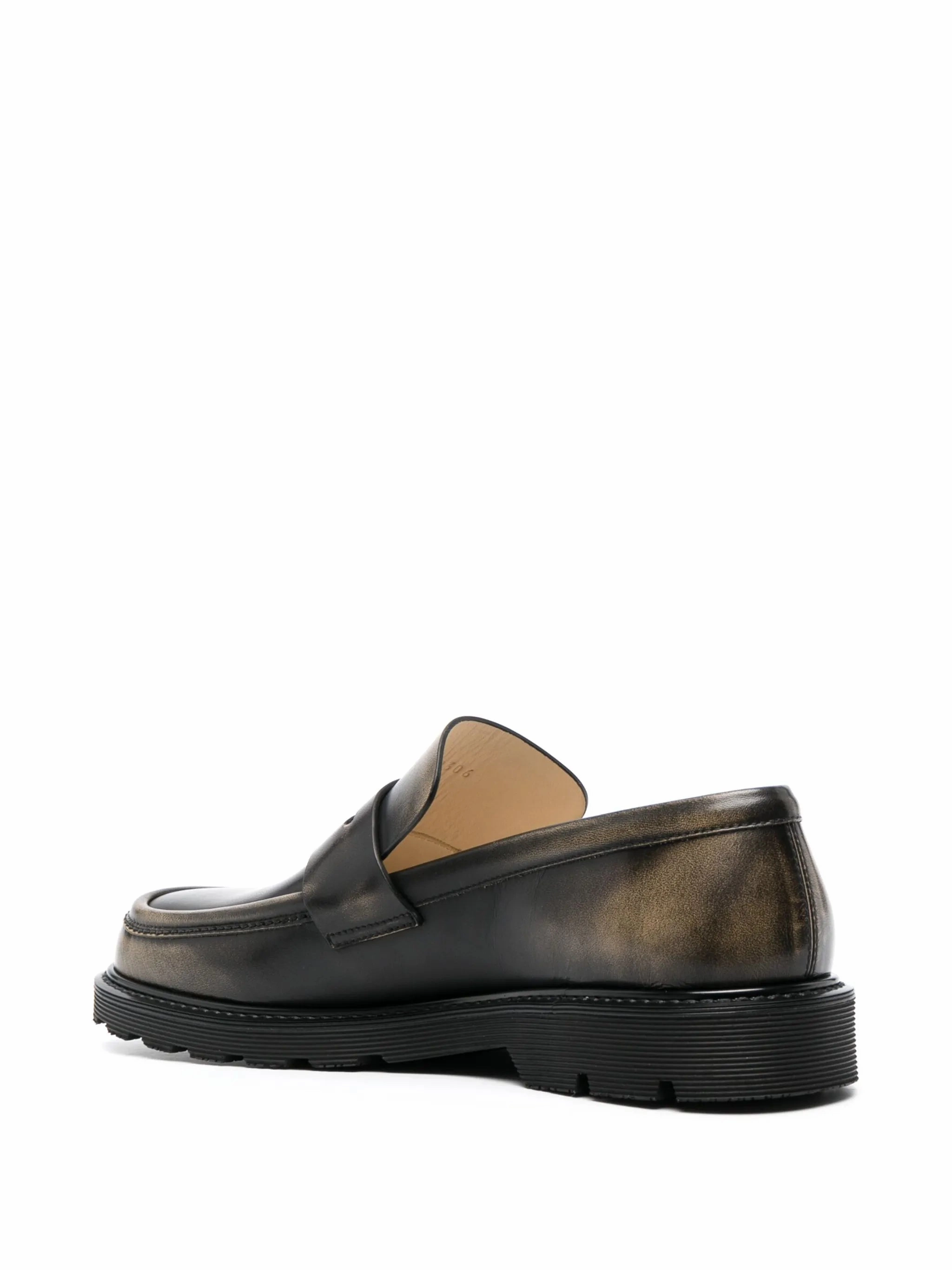 Blaze leather flat loafers Chunky Lug Sole Loafers