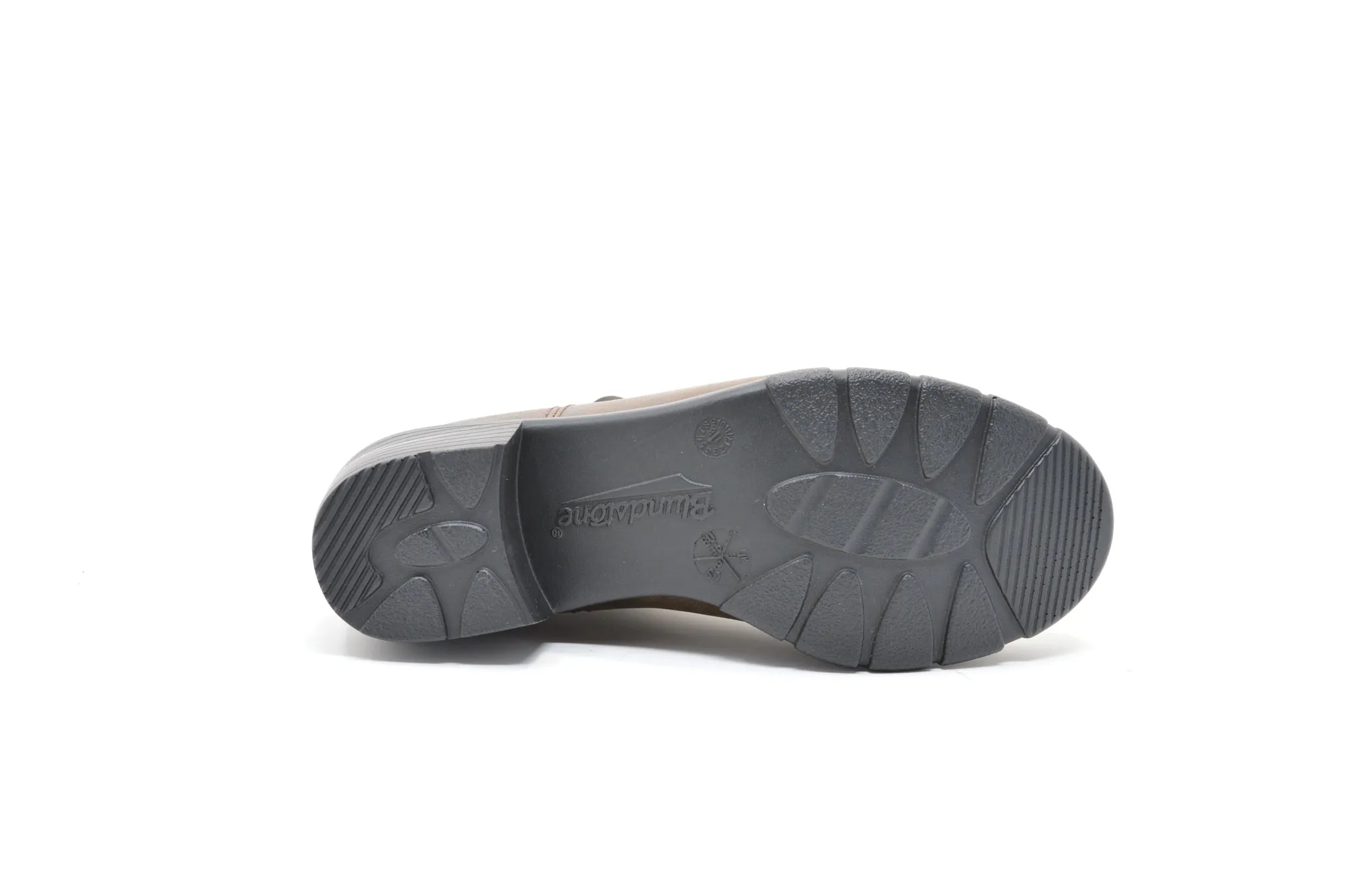 BLUNDSTONE 1673 Women's Series Heel Antique Brown Suede Chelsea Boots With Suit