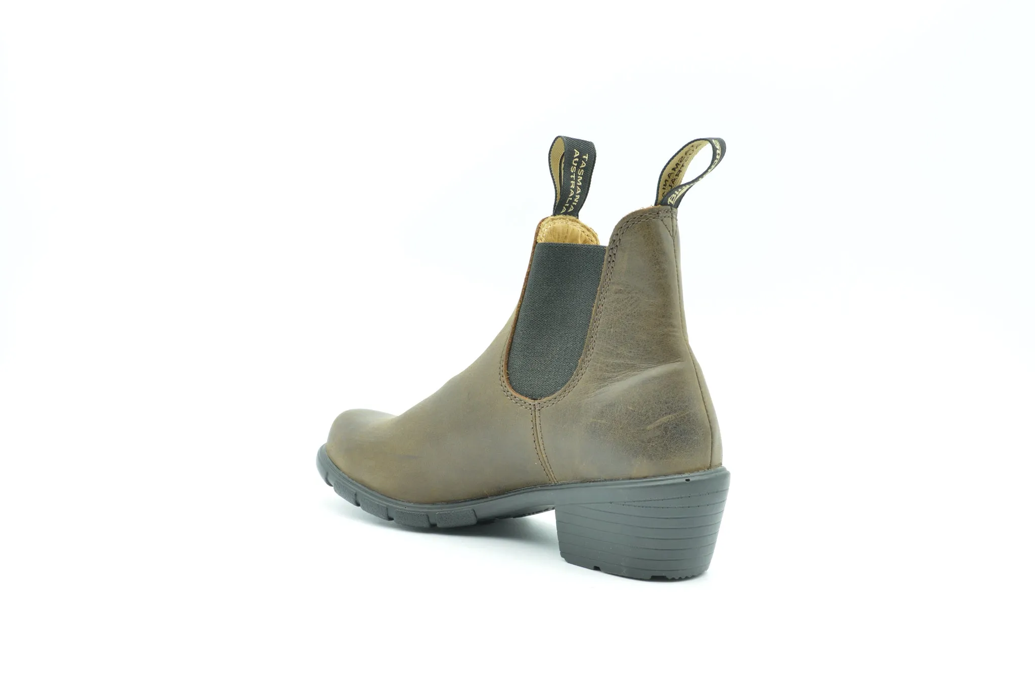 BLUNDSTONE 1673 Women's Series Heel Antique Brown Chelsea Boots Carhartt