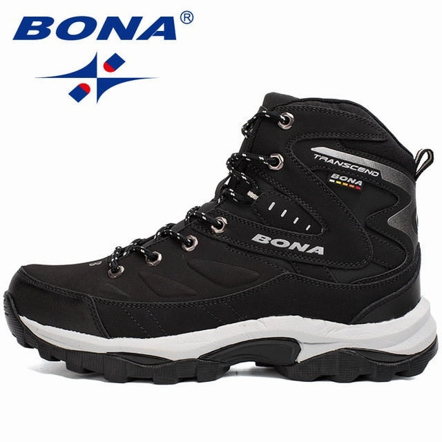 BONA New Hot Style Men Hiking Shoes Winter Outdoor Walking Jogging Shoes Mountain Sport Boots Climbing Sneakers Free Shipping Best Trail Hiking Boots