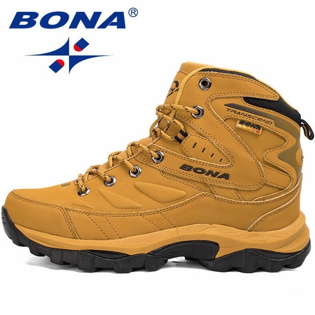 BONA New Hot Style Men Hiking Shoes Winter Outdoor Walking Jogging Shoes Mountain Sport Boots Climbing Sneakers Free Shipping On Hiking Boot