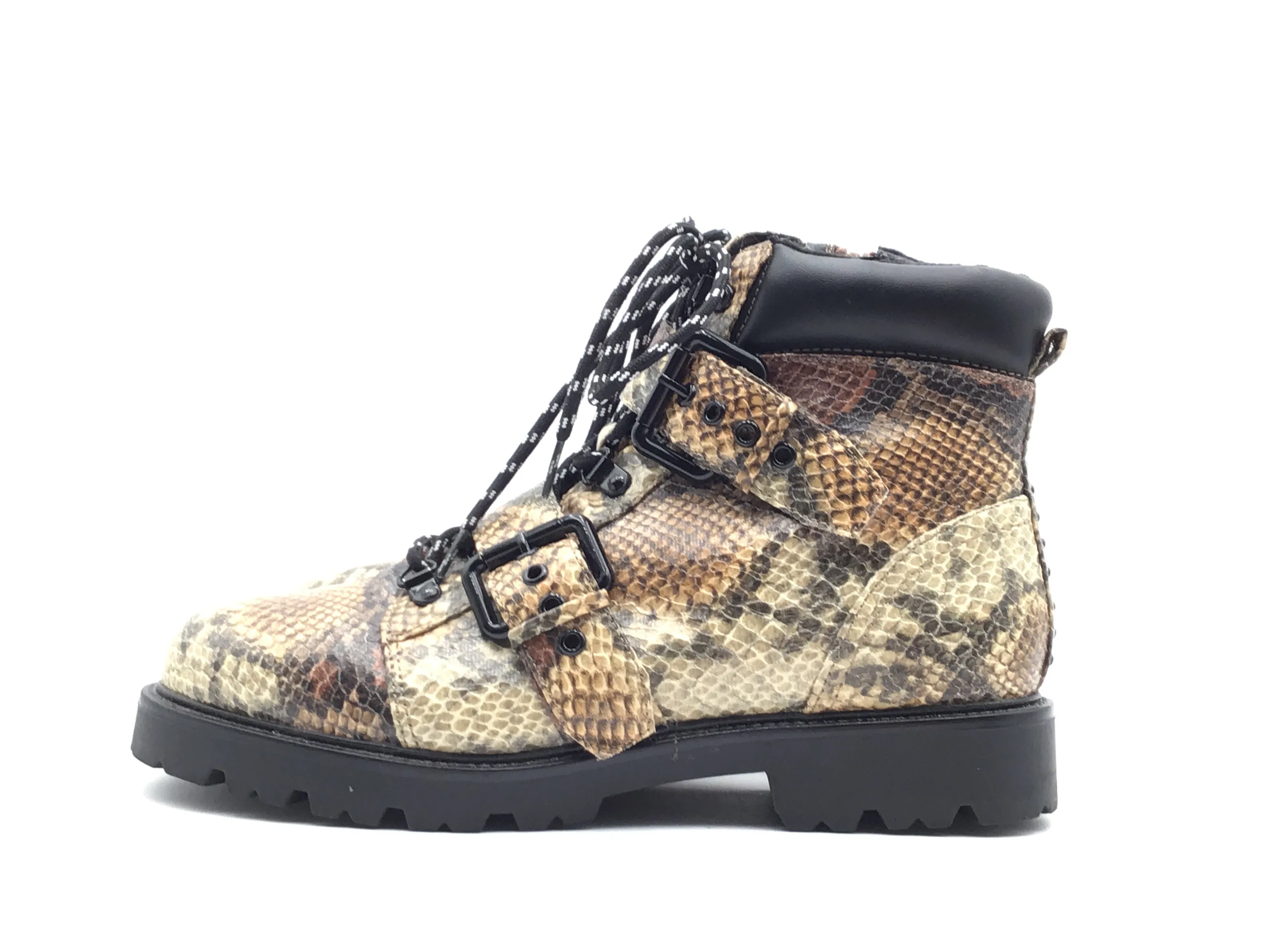 Rain Combat Boot Boots Combat By Asos In Animal Print, Size: 7