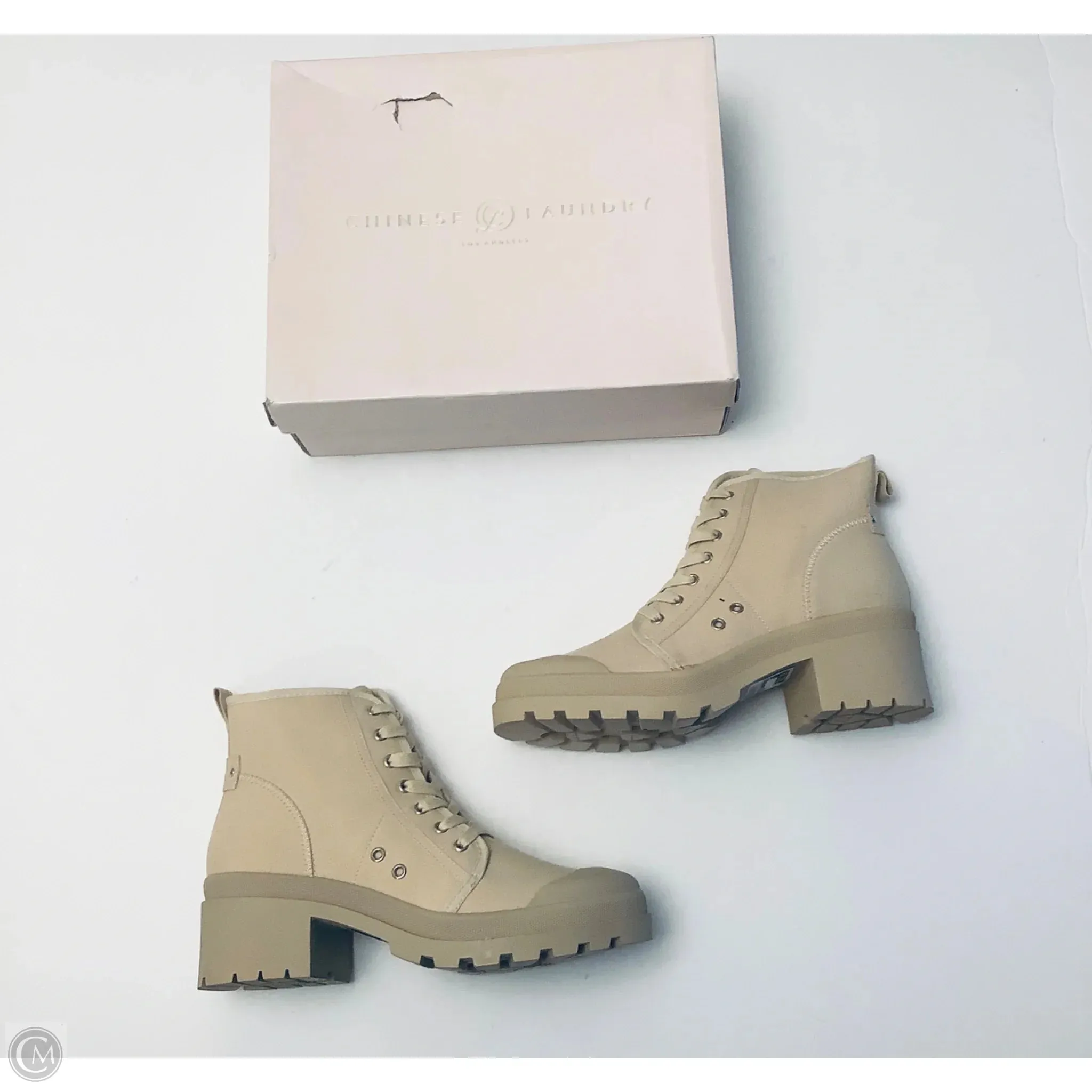 Boots Combat By Chinese Laundry In Tan, Size: 10 Comfortable Platform Combat Boots