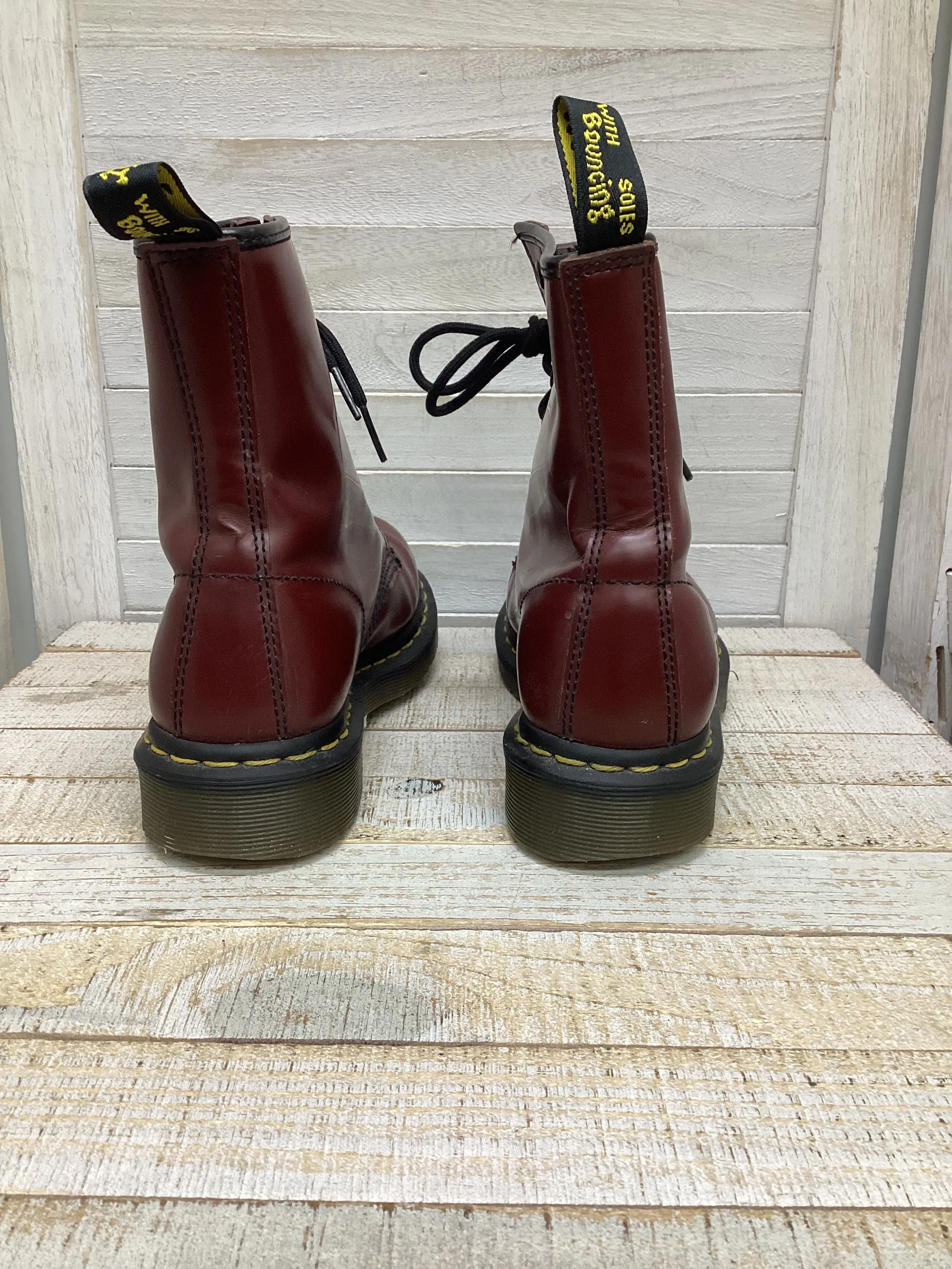 Authorized Combat Boots Boots Combat By Dr Martens In Red, Size: 8.5