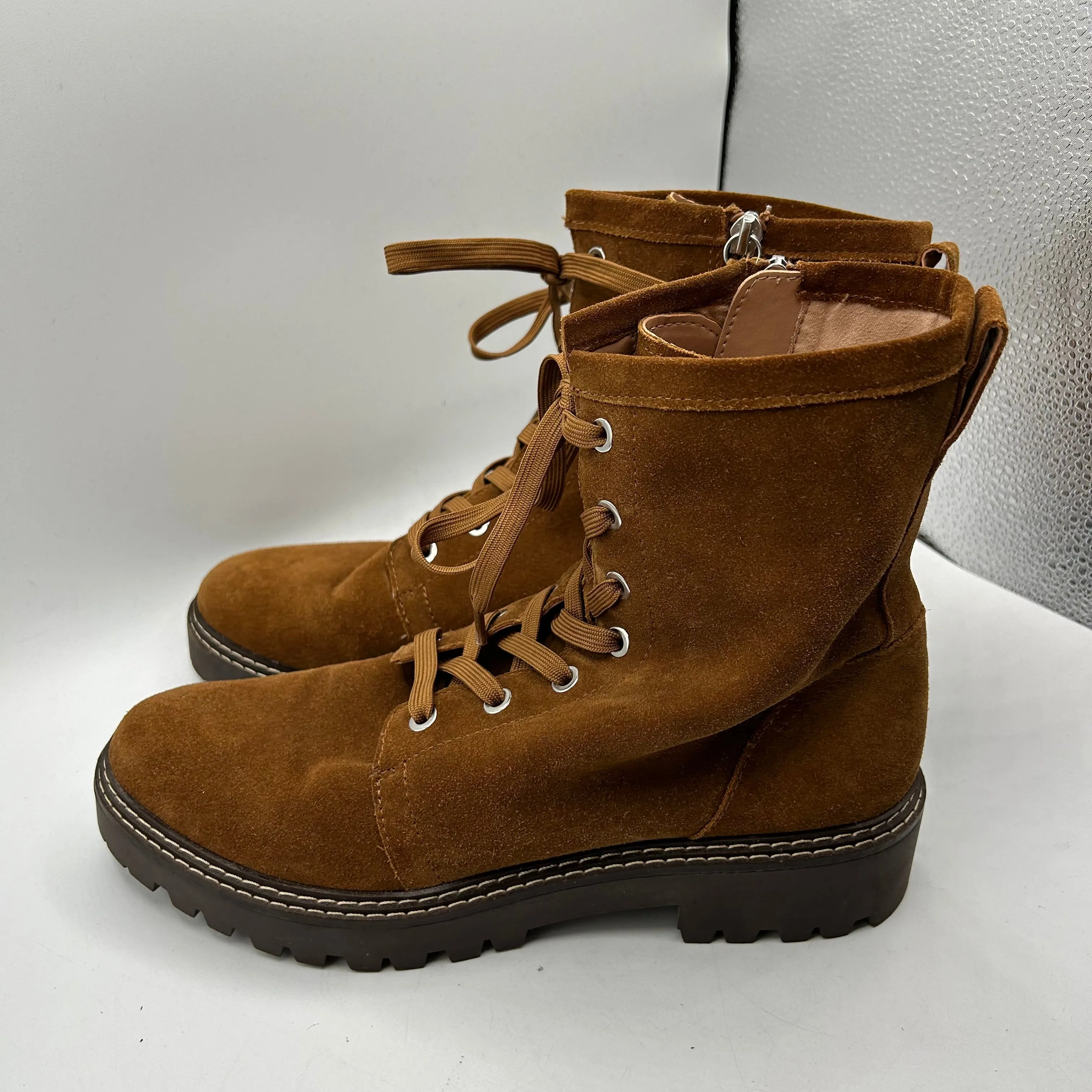 Boots Combat By Nordstrom In Brown, Size: 10 Combat Boots Lace Code