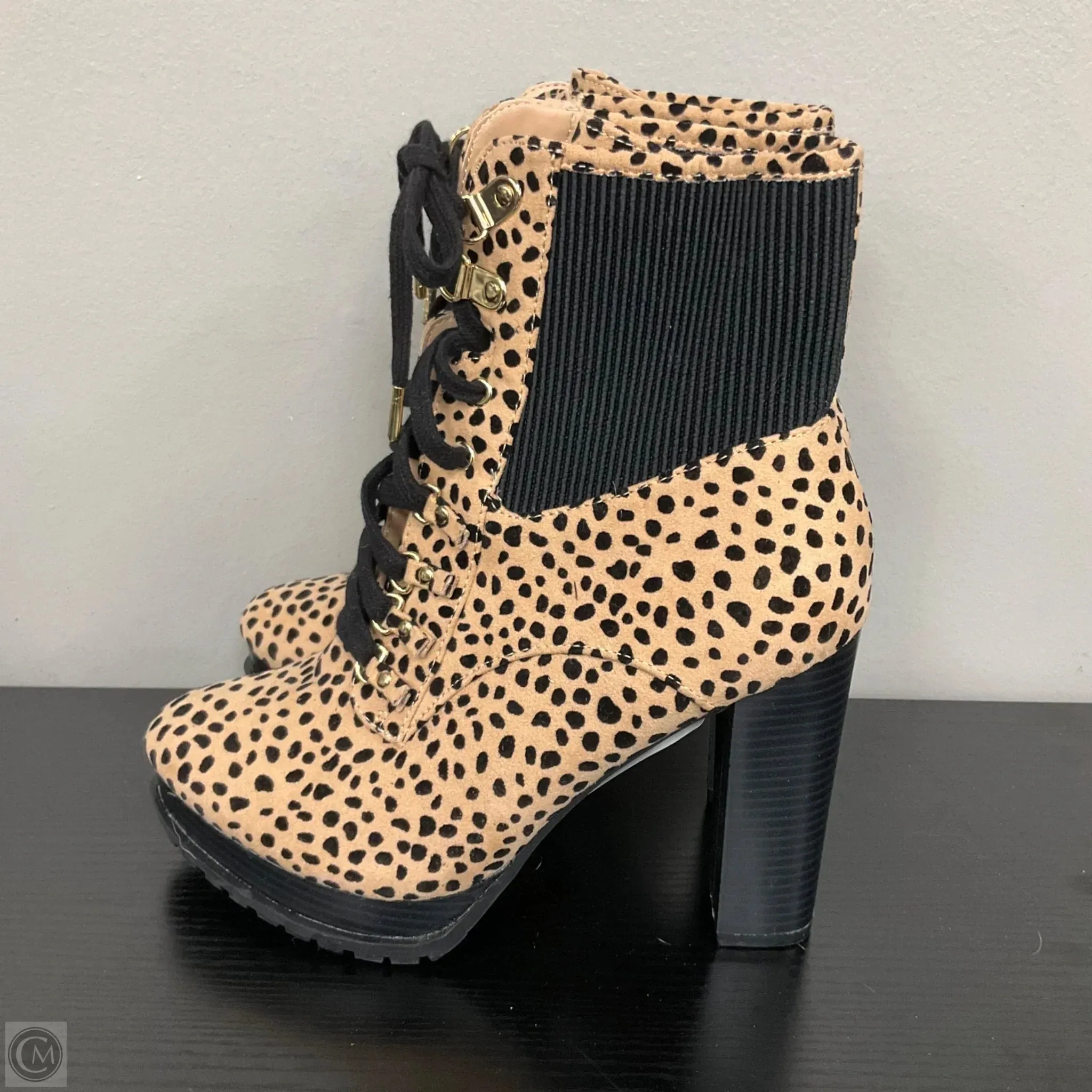 Most Comfortable Combat Boots Boots Combat By Shoedazzle In Animal Print, Size: 8.5