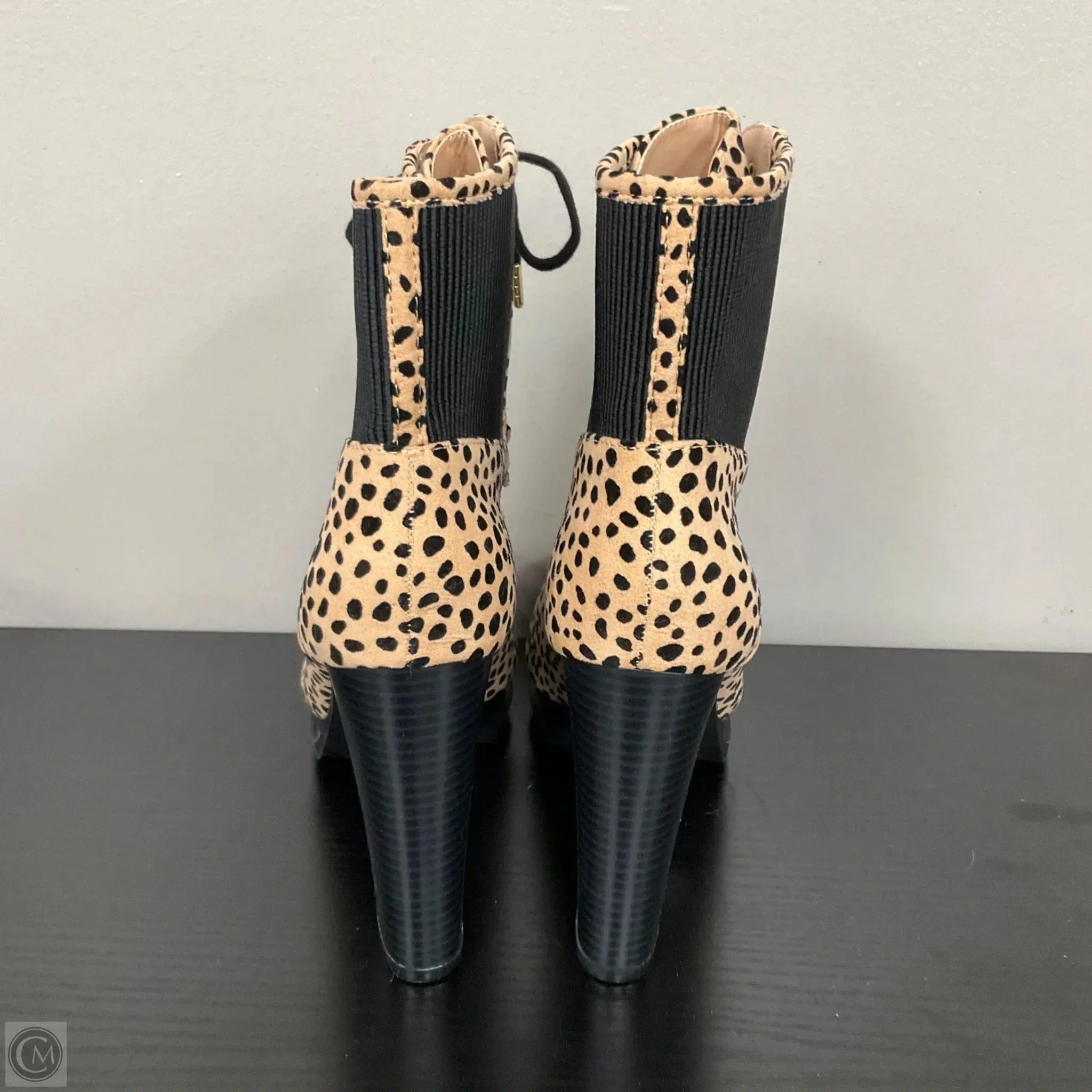 Boots Combat By Shoedazzle In Animal Print, Size: 8.5 Not Rated Combat Boots