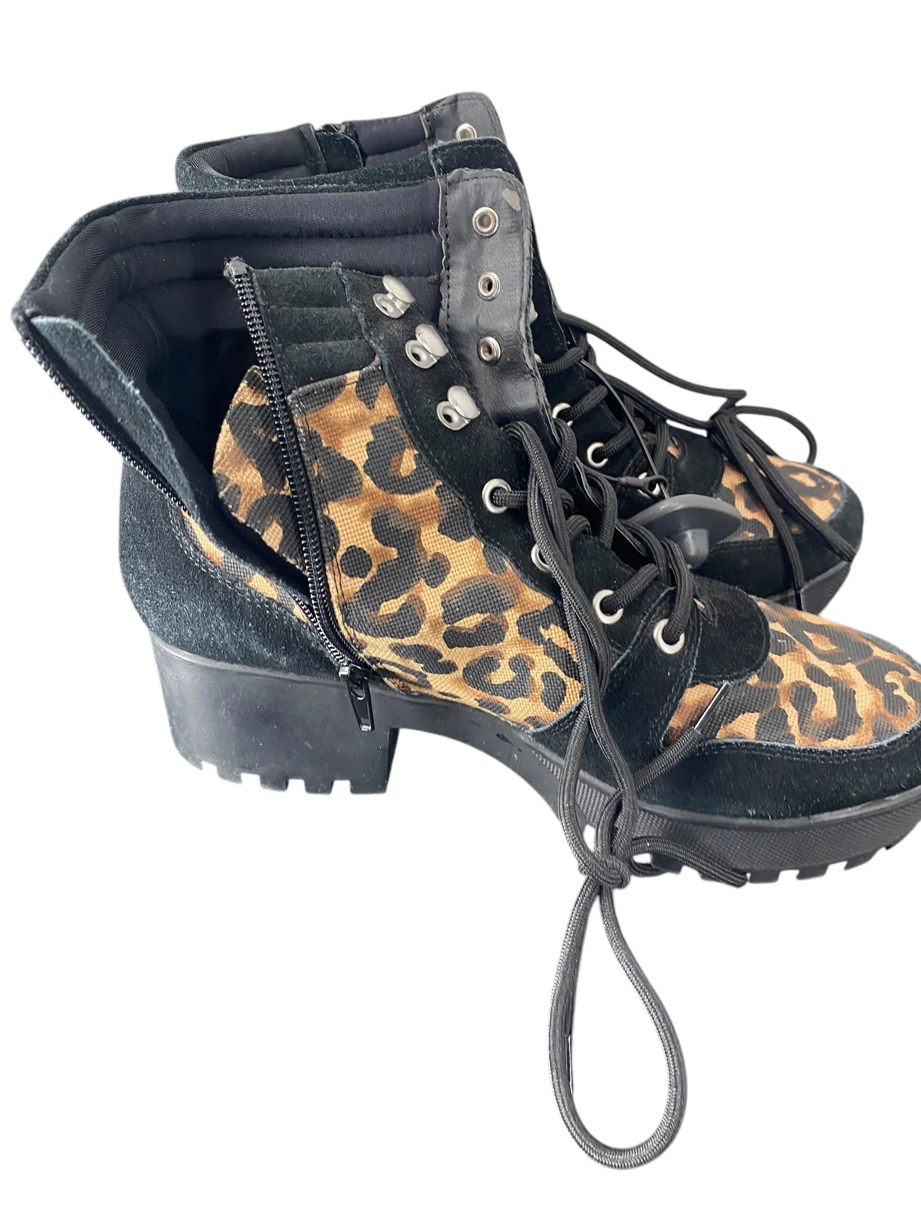 Boots Combat By Steve Madden In Animal Print, Size: 9.5 Pledge Combat Boot