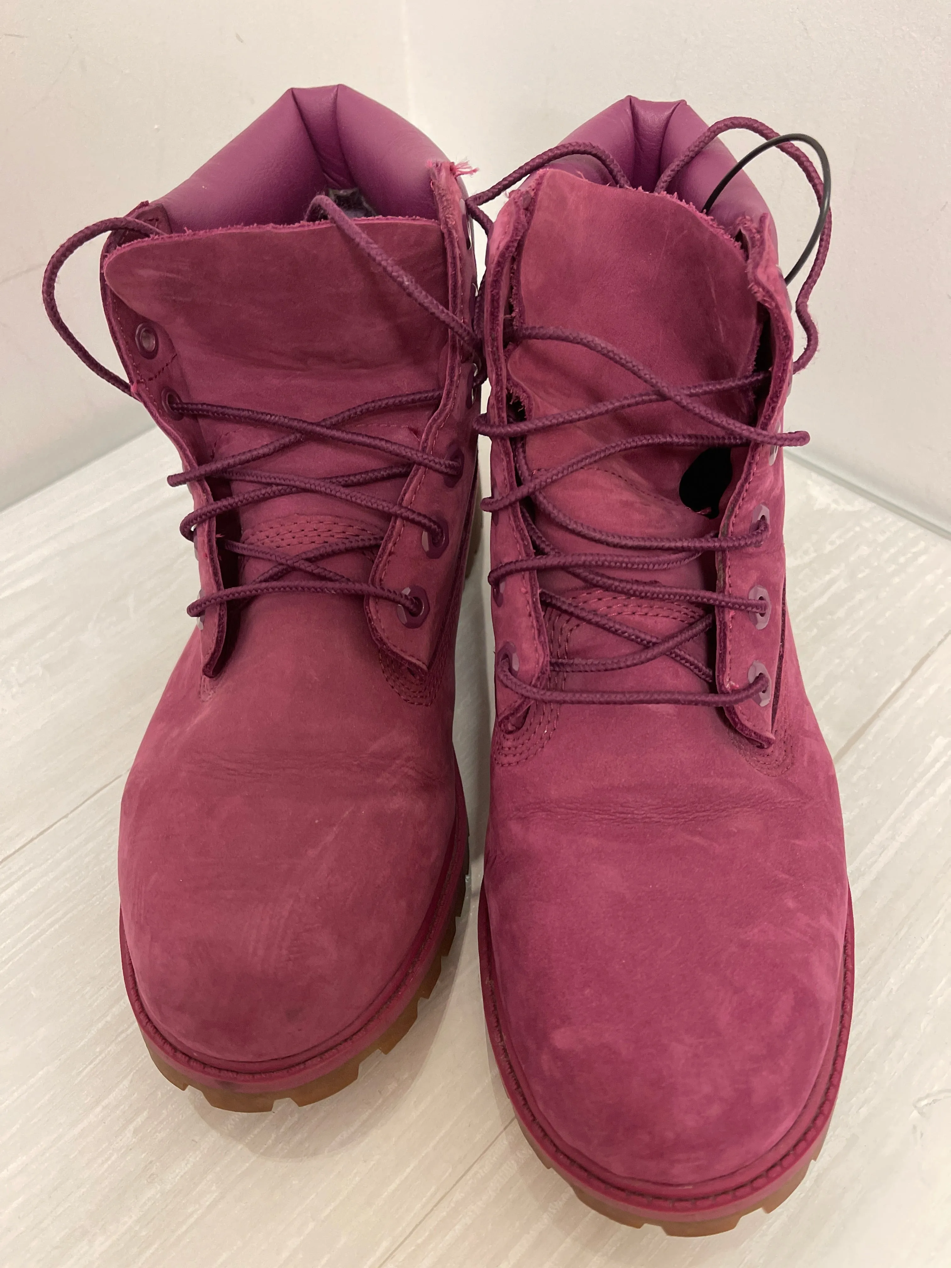 Boots Combat By Timberland In Purple, Size: 7 Combat Boots And Knee High Socks