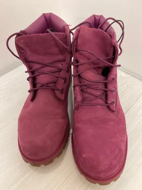 Calf Hair Combat Boot Boots Combat By Timberland In Purple, Size: 7