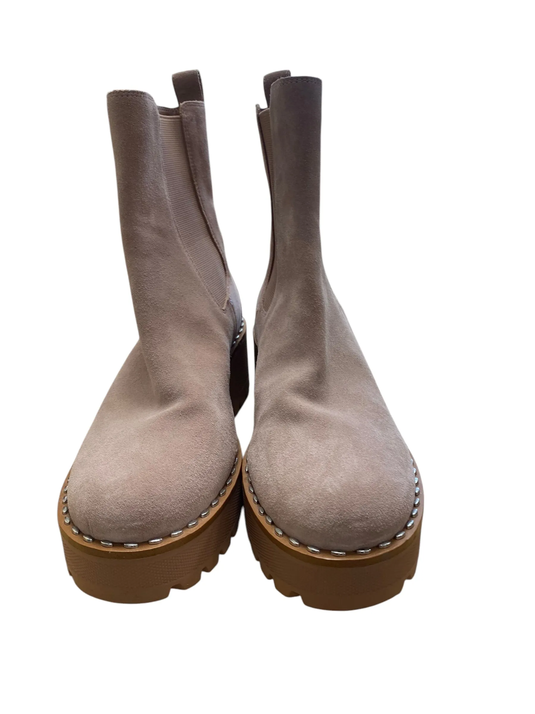 Boots Combat By Vince Camuto In Mauve, Size: 10 Knit Leather Combat Boots