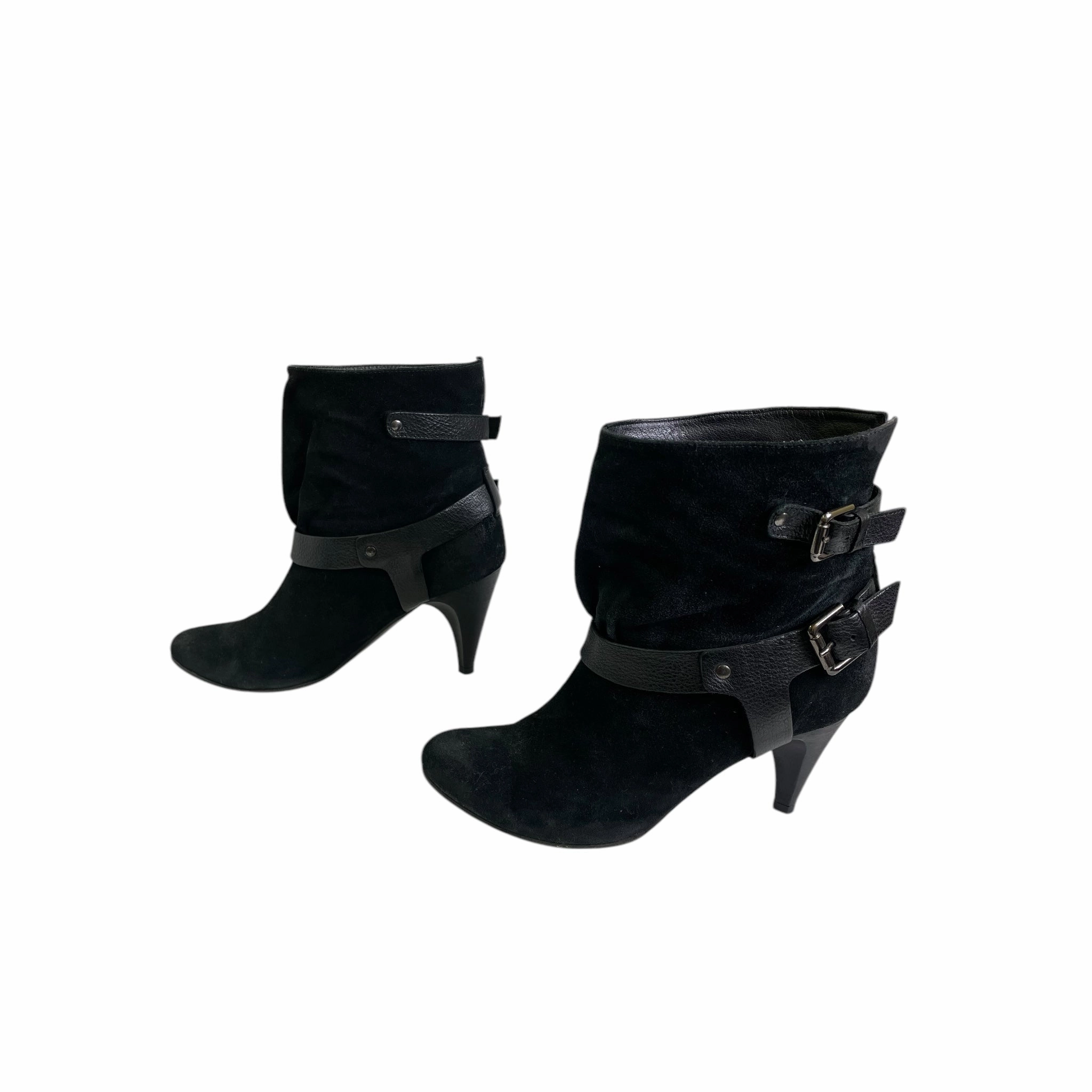 Ankle Boots Stiletto Boots Ankle Heels By Cmc In Black, Size:6.5