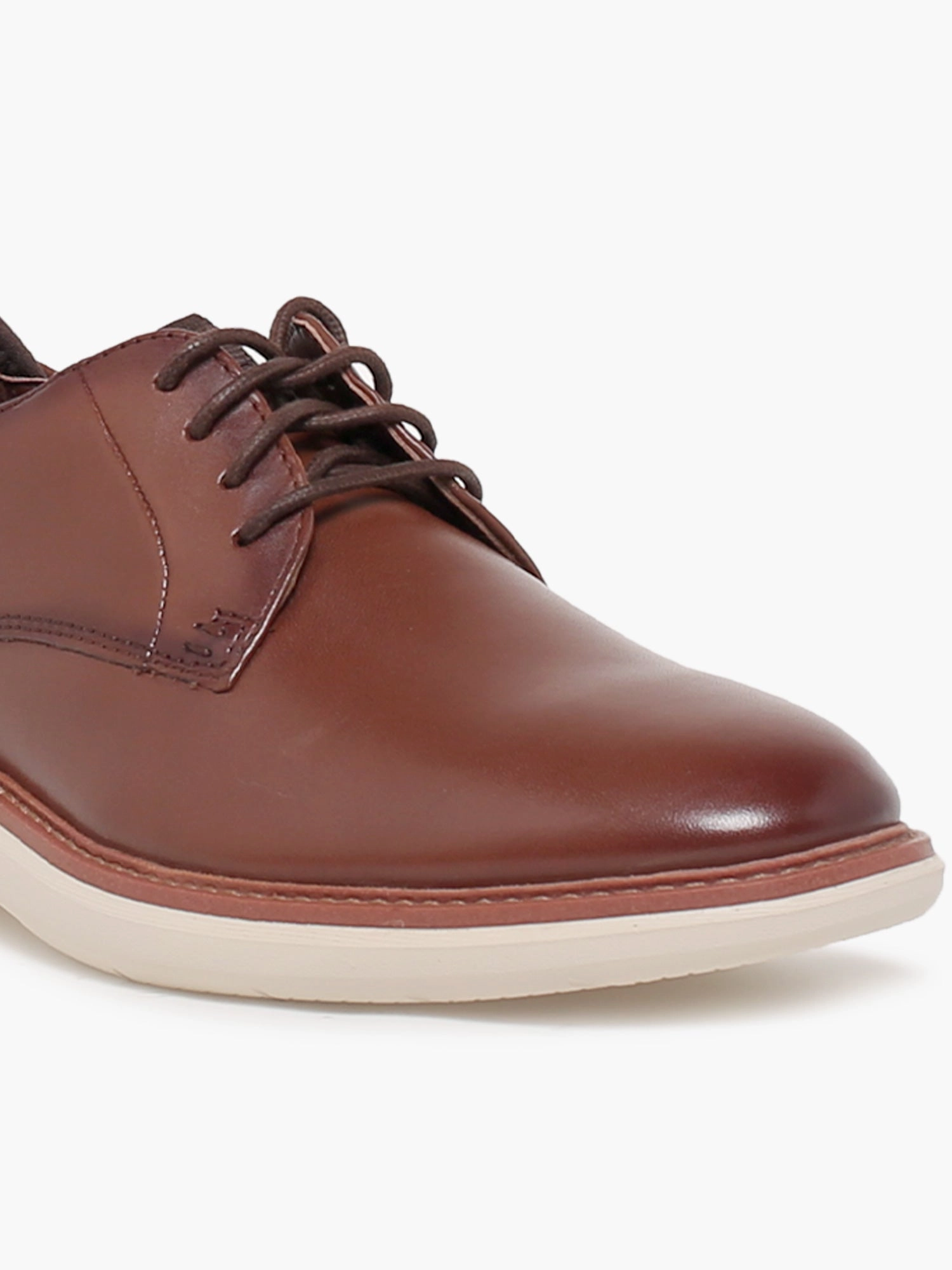 Brantin Plain Dk Tan Leather Oxfords Near Me