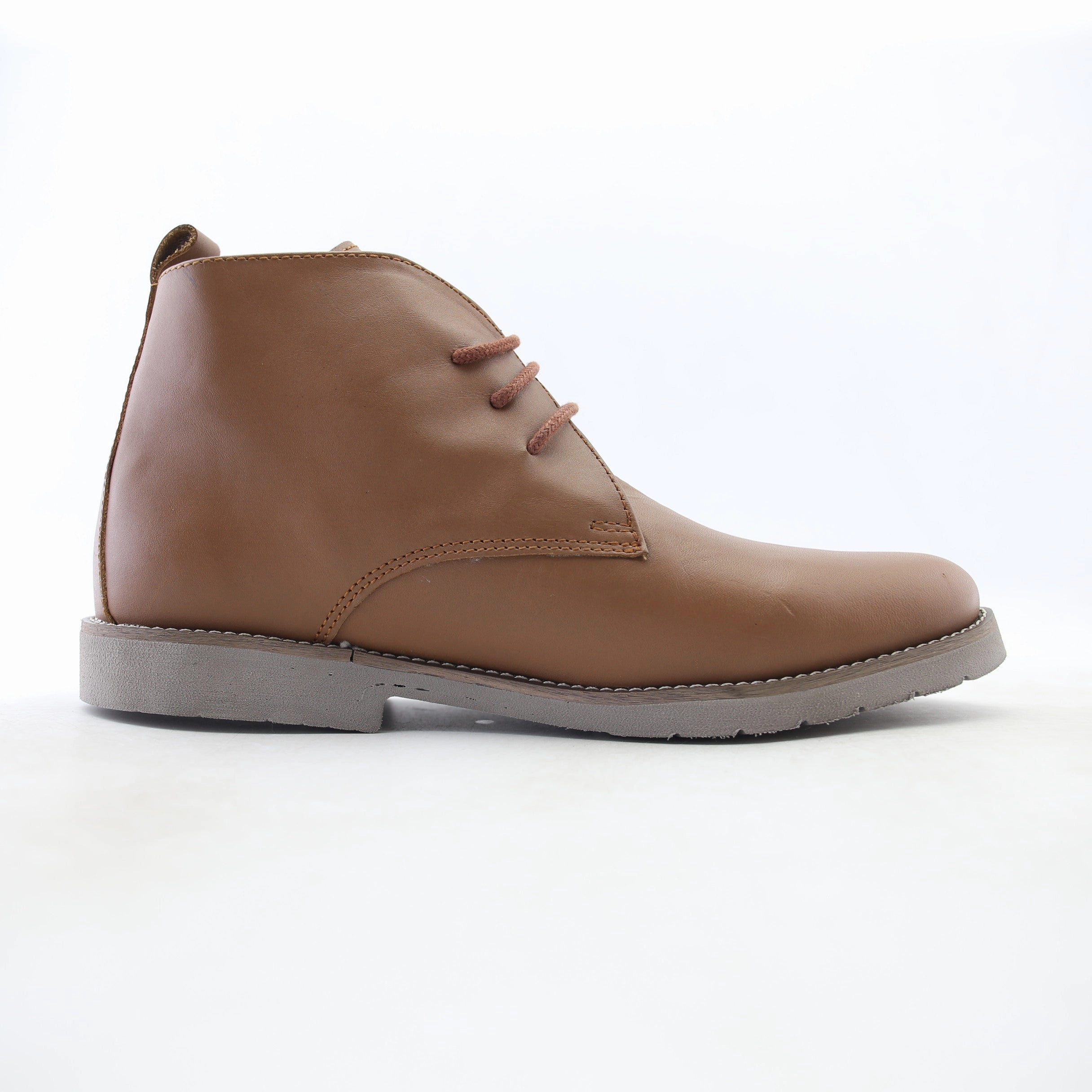 Capital Footwear - LEATHER PLAIN-TOE BOOT - Light Brown Fringed Loafers