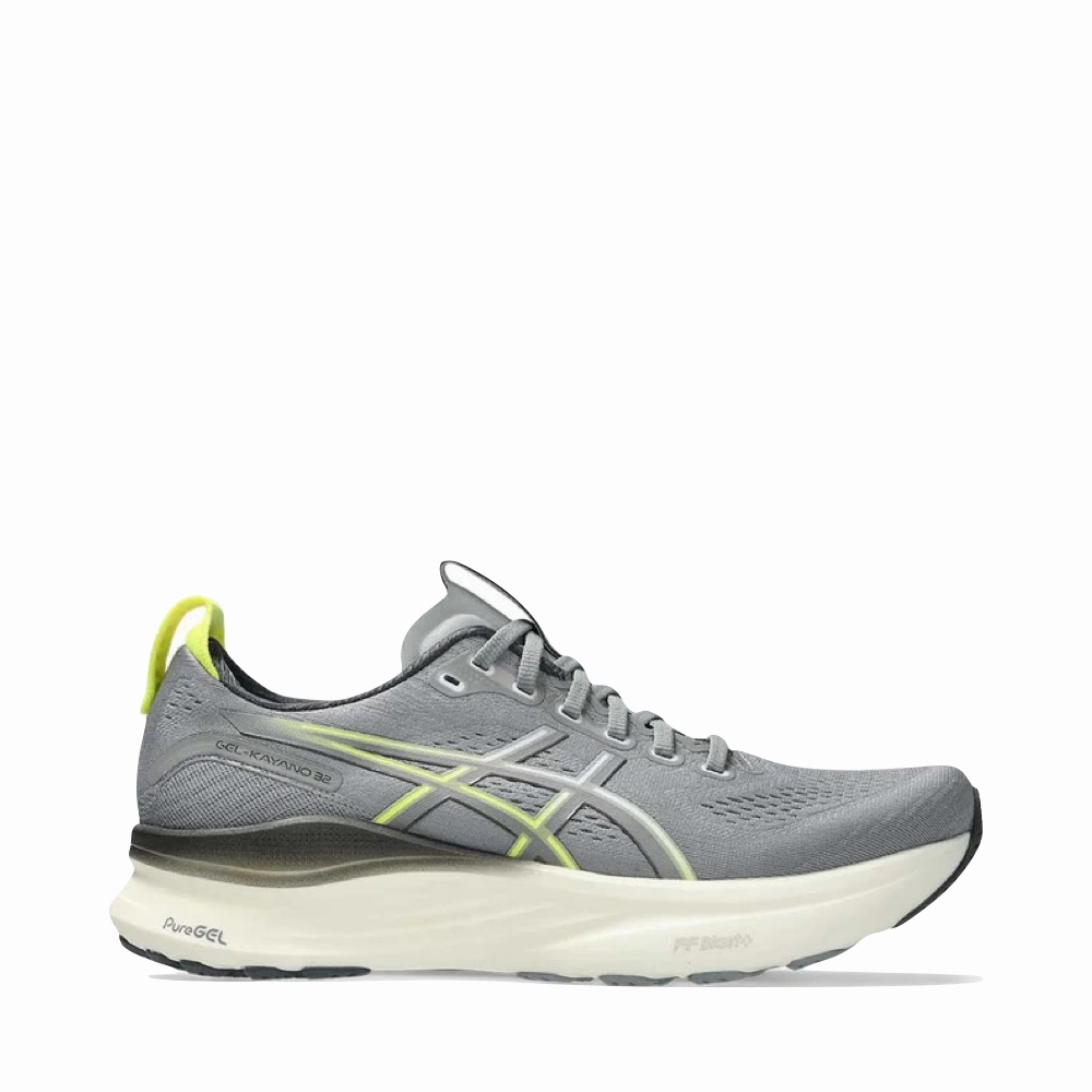 Asics Training Shoe Asics Men's GEL-KAYANO 32 Sneaker in Gravel/Citron