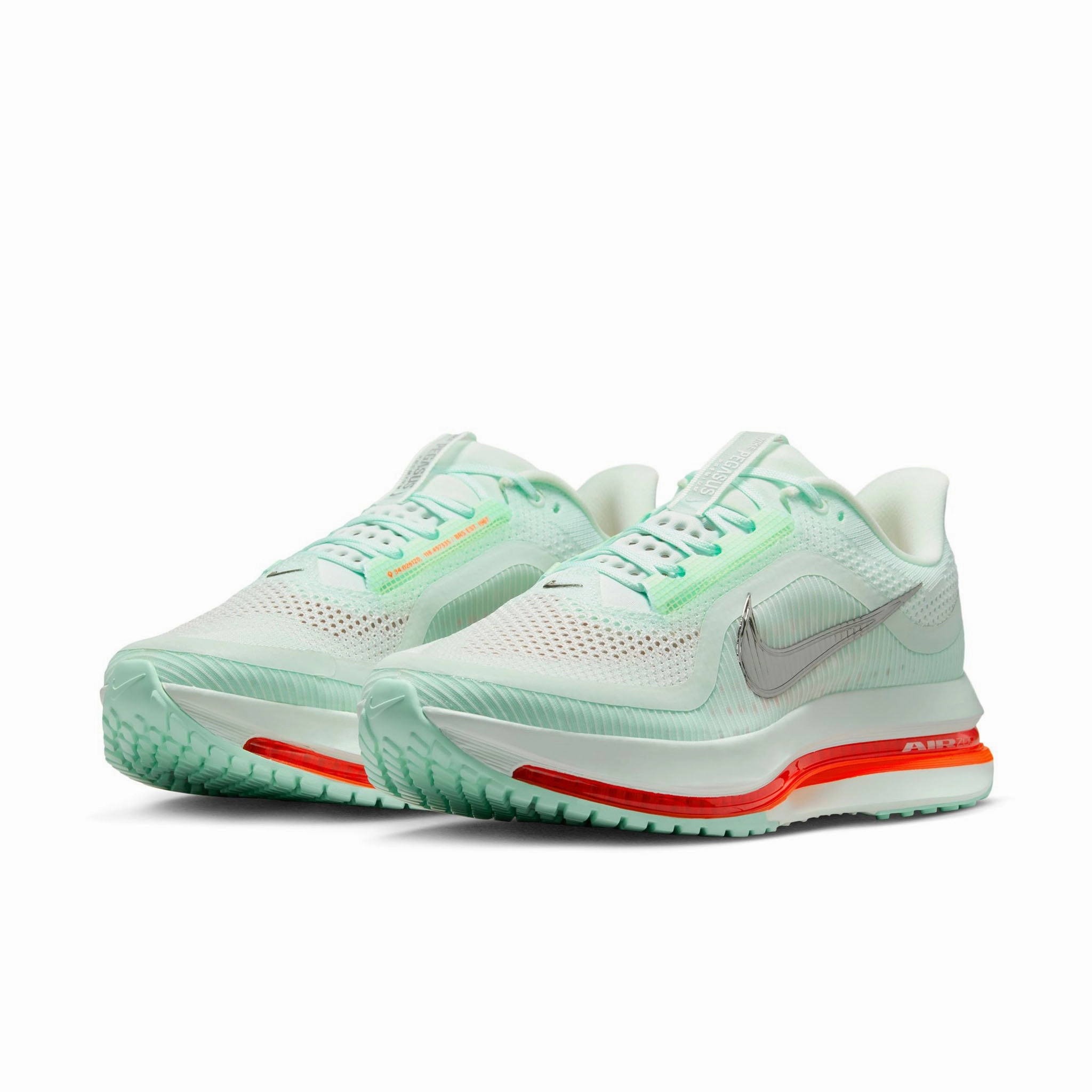 Nike | Men's Pegasus Premium Road Running Shoes - Barely Green/Bright Crimson-Mint Foam Custom Nike Shoes Running