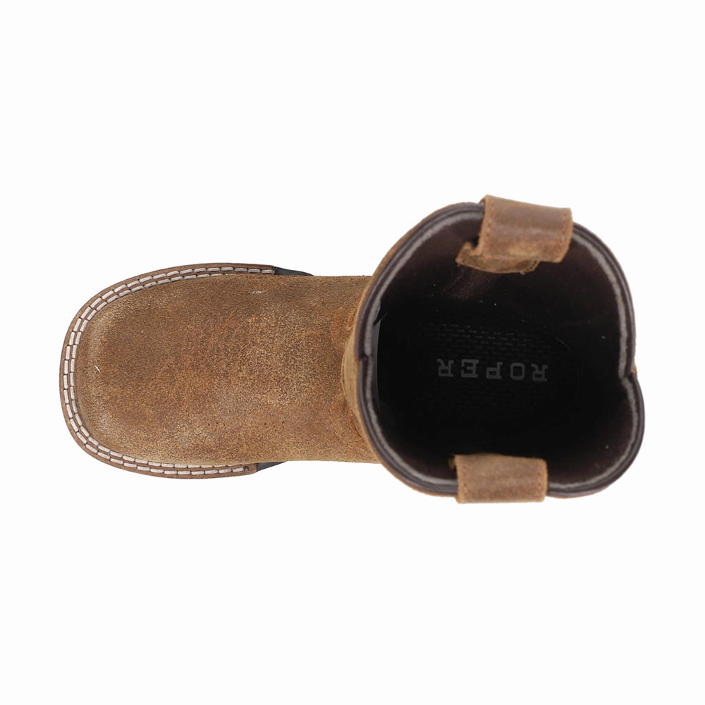 Platform Oxford Boots Monterey Square Toe Cowboy Boots (Little Kid)