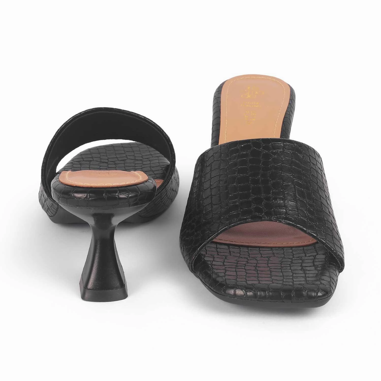 Tresmode Bray Black Women's Casual Heel Sandals Dress Sandals Low Heel