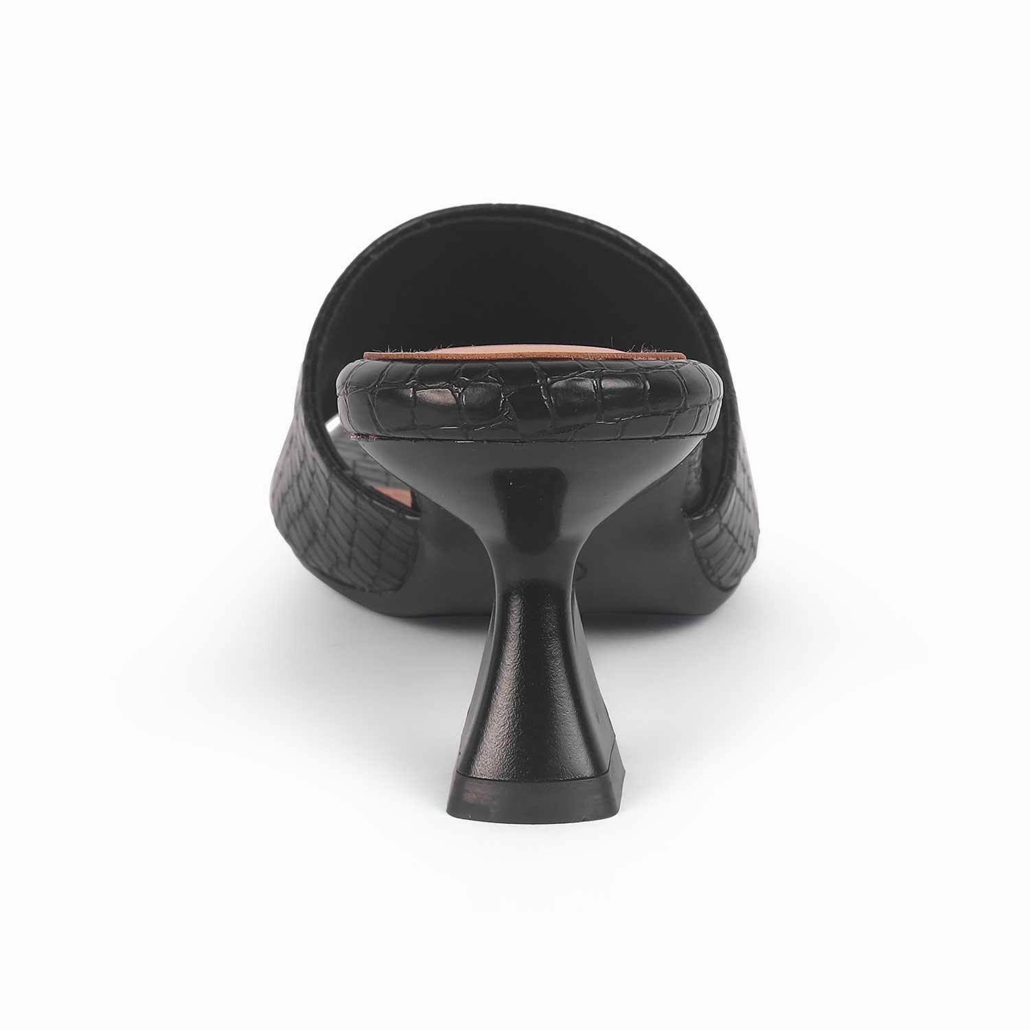 T-strap Sandals Tresmode Bray Black Women's Casual Heel Sandals