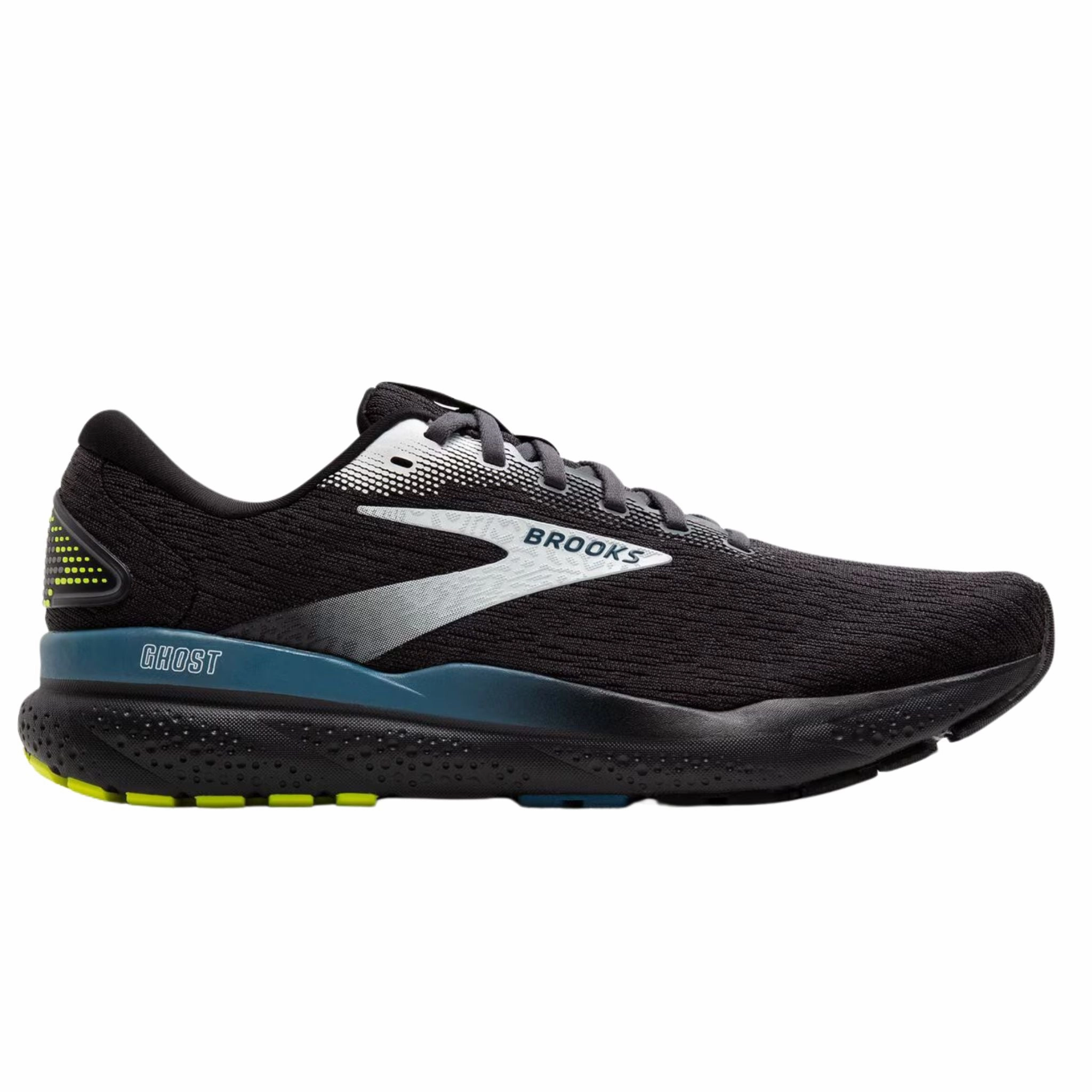 Brooks Men's 110418 046 Ghost 16 Black Ebony Blue Cushion Support Running Shoes Spartanburg Sc