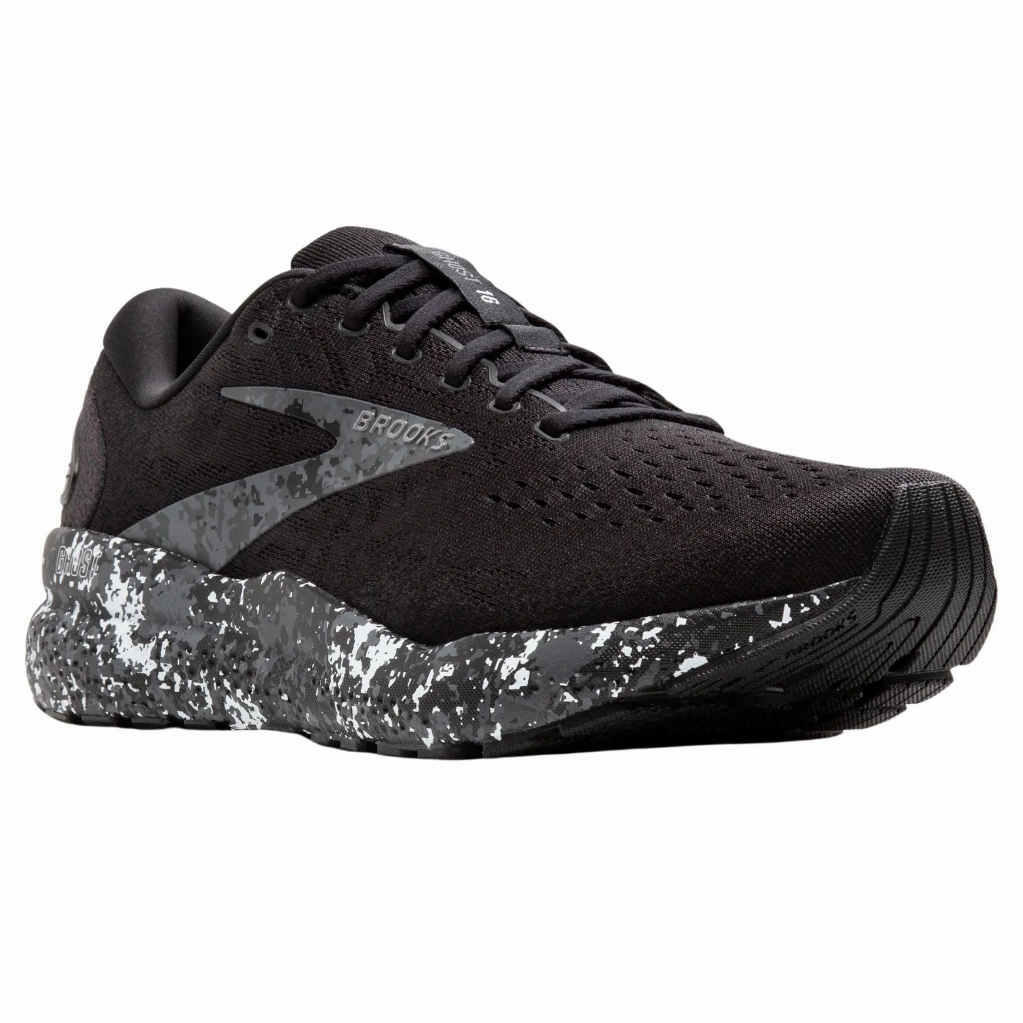 Brooks Men's 110418 062 Ghost 16 Black Iron Lava Cushion Support Running Shoes Shoes For Flat Feet Running