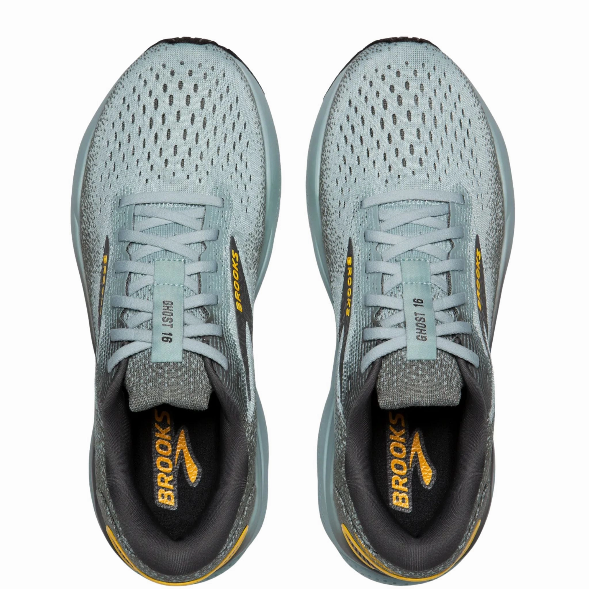 Brooks Men's 110418 432 Ghost 16 Cloud Grey Gold Cushion Support Running Shoes Made In