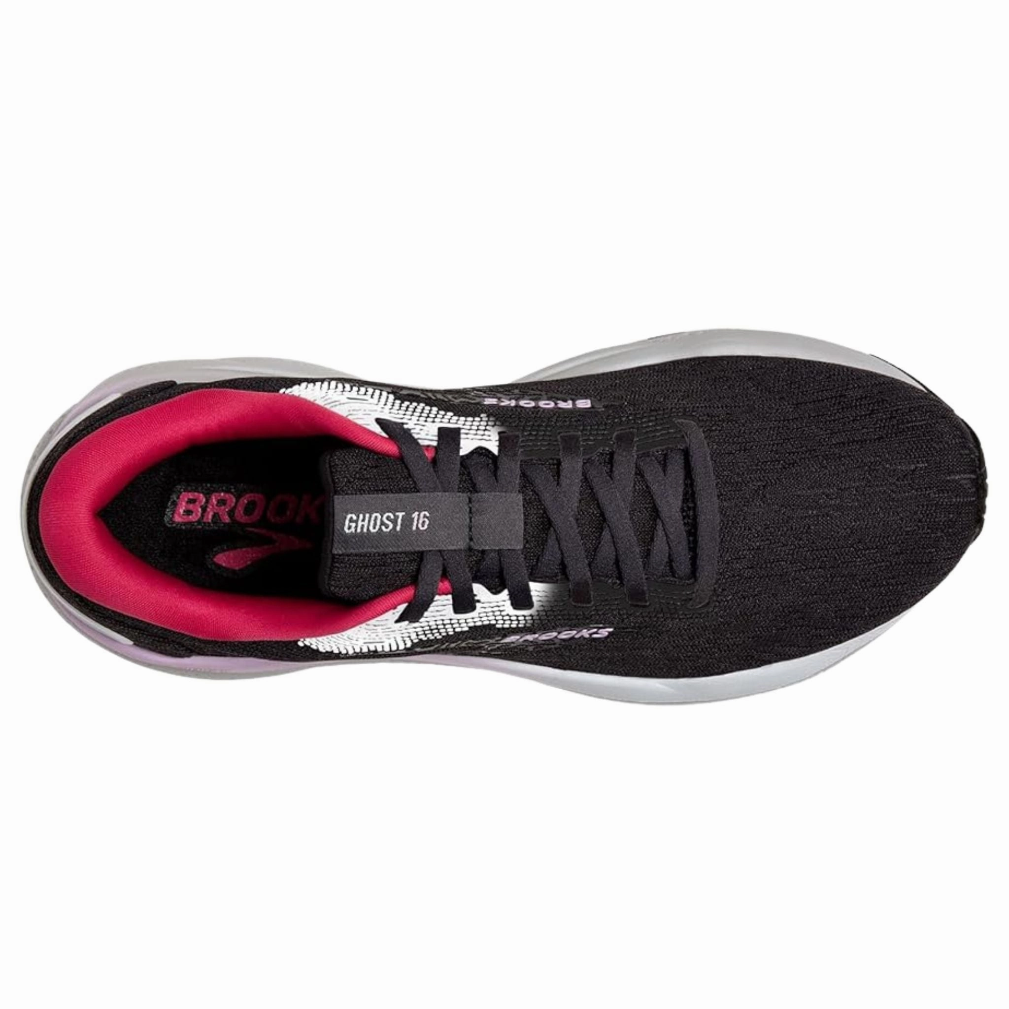 Brooks Women's 120407 051 Ghost 16 Black Ebony Raspberry Cushion Support Running Shoes Best Shoes For Overpronators