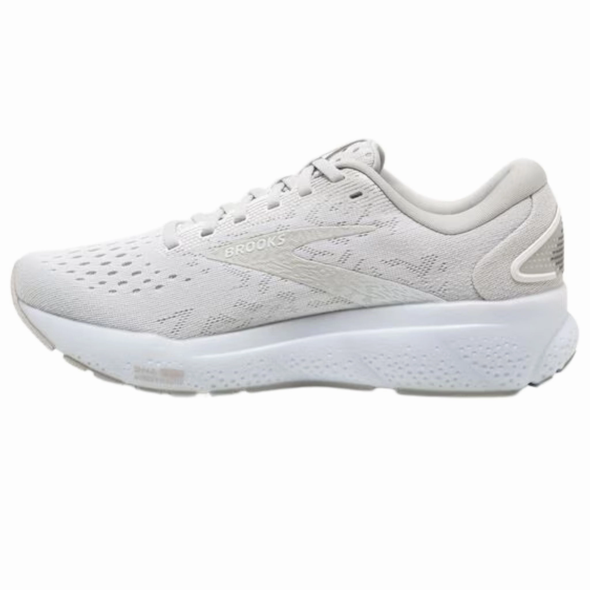 Brooks Women's 120407 151 Ghost 16 White White Grey Cushion Support Running Shoes Shoes In Vancouver