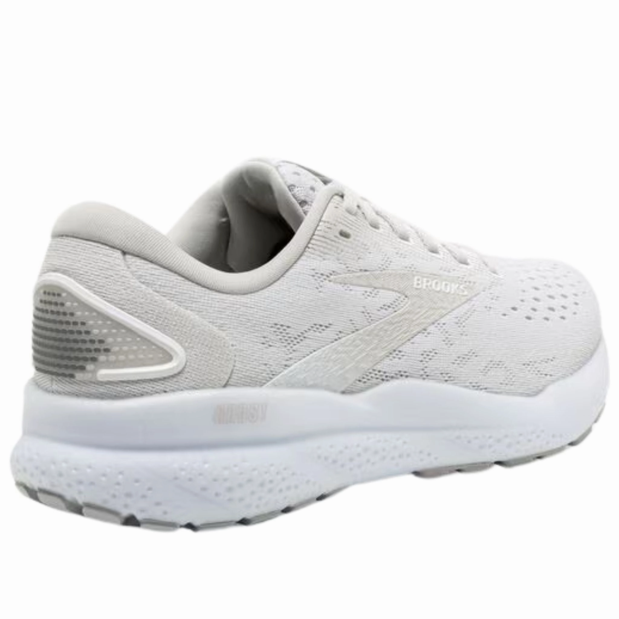 Shoes Good Brooks Women's 120407 151 Ghost 16 White White Grey Cushion Support Running Shoes