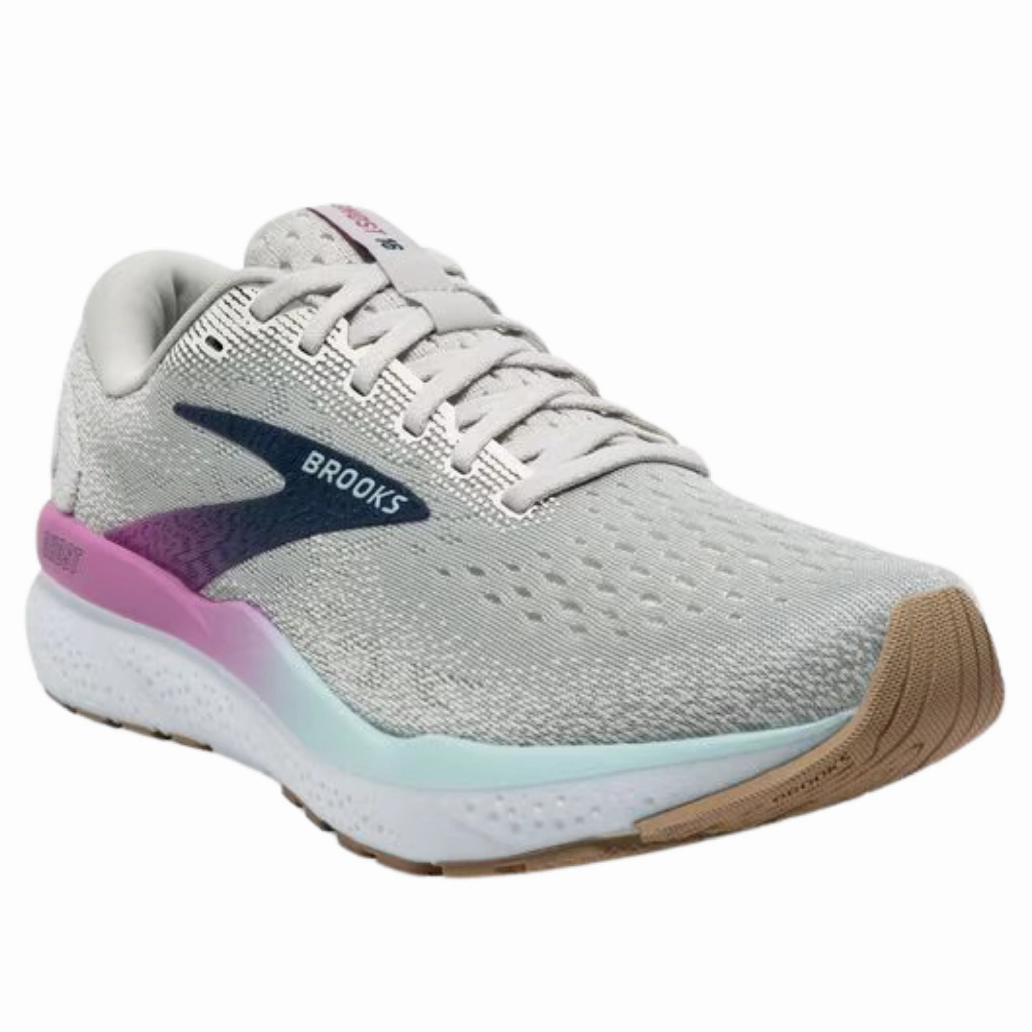 Www Shoes Brooks Women's 120407 175 Ghost 16 White Grey Estate Blue Cushion Support Running Shoes