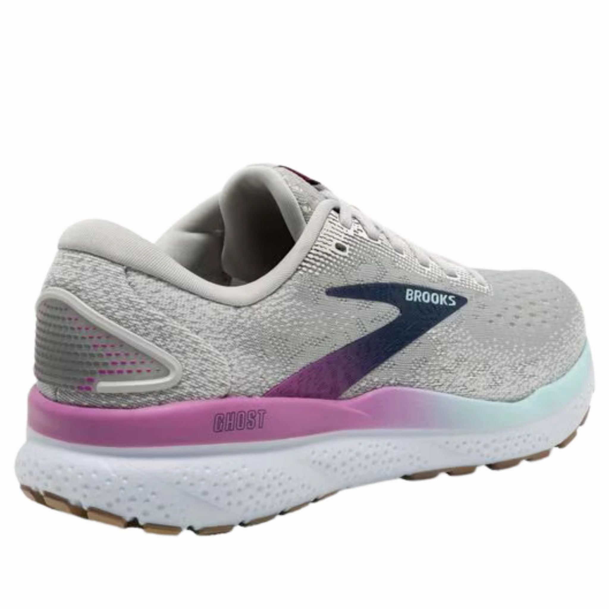 Best Deals On Brooks Women's 120407 175 Ghost 16 White Grey Estate Blue Cushion Support Running Shoes