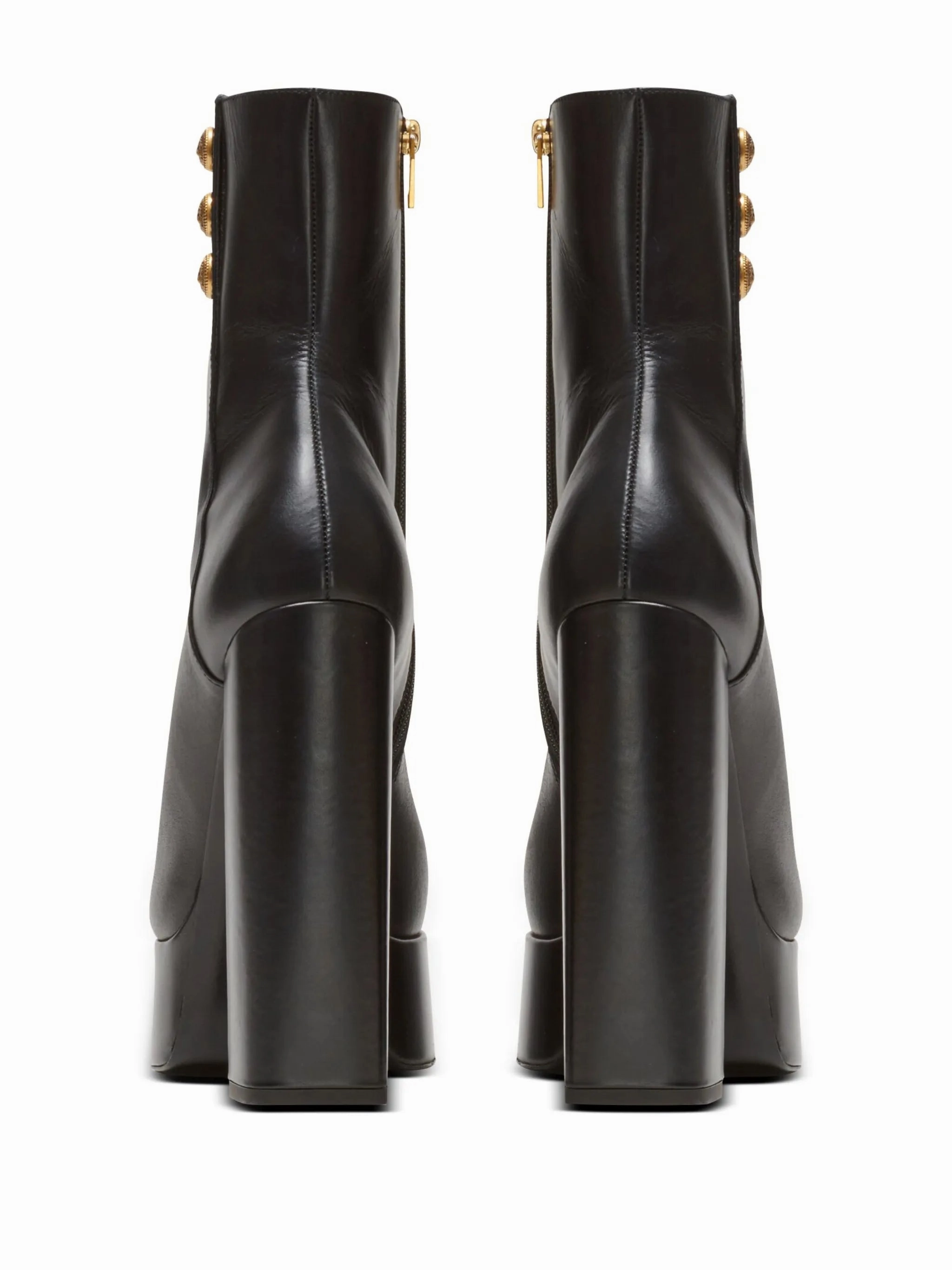 Neoprene Heeled Ankle Boots Brune 135mm leather ankle boots