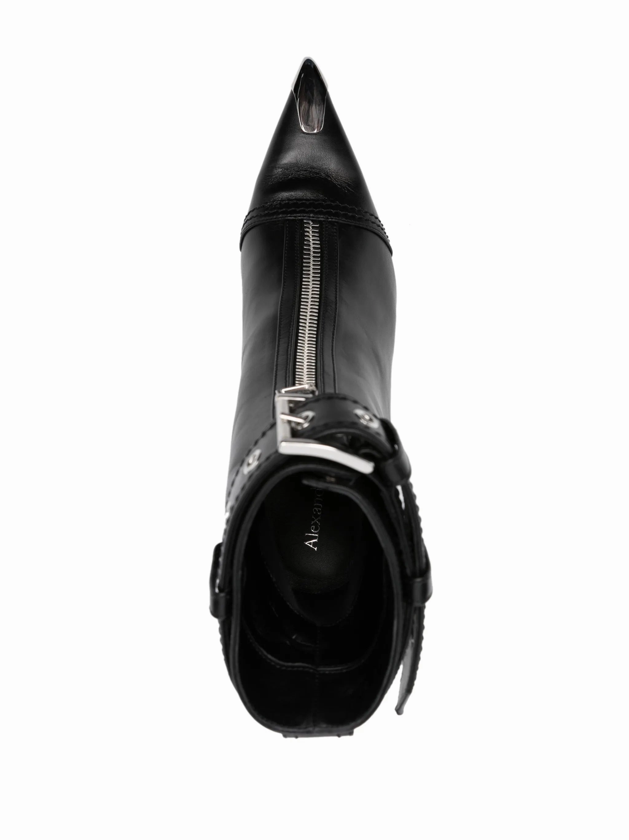 Track Sole Ankle Boots buckle-fastening leather ankle boots