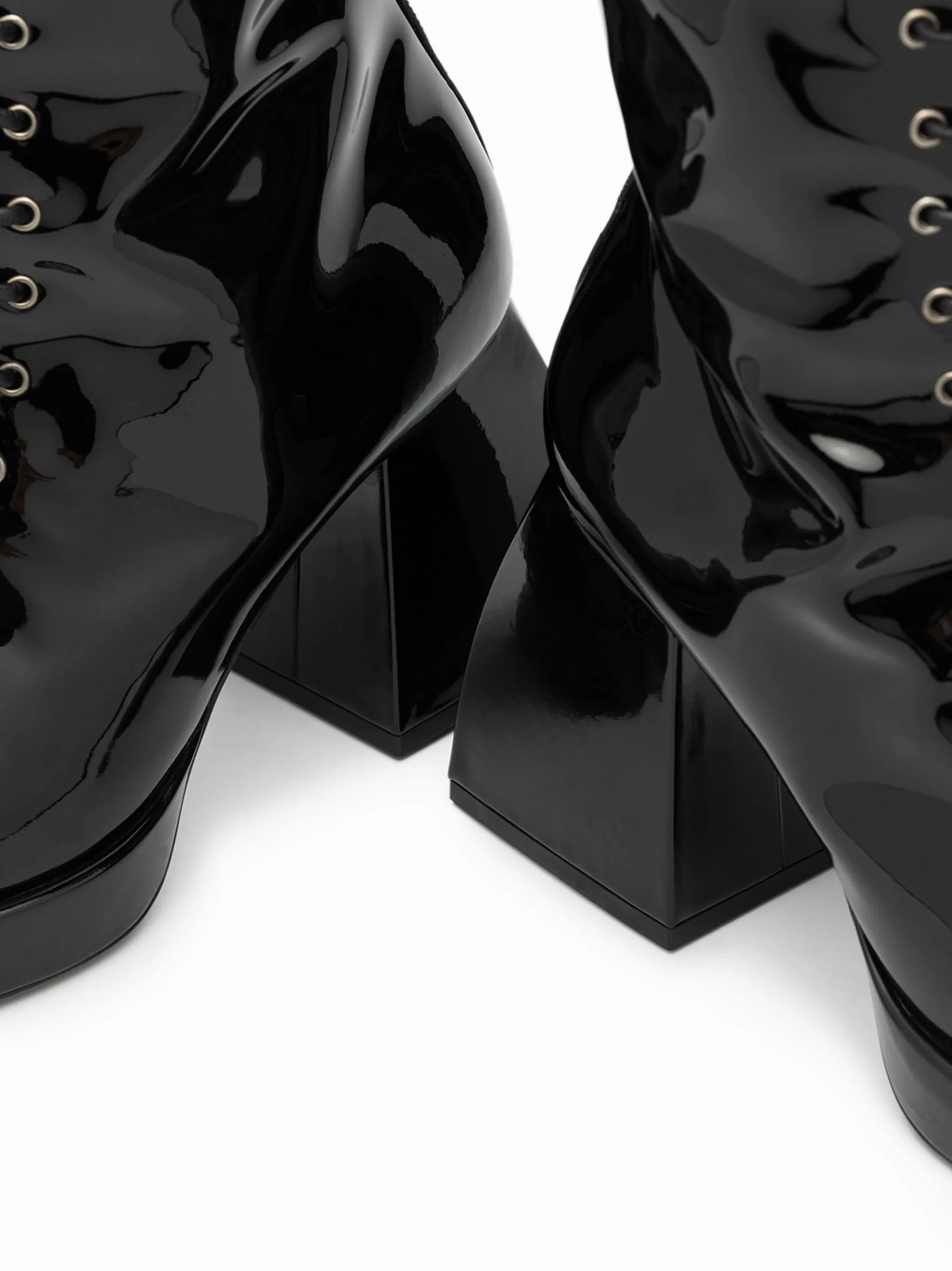 Bulla Ward 85mm knee boots Faux Fur Trimmed Leather Ankle Boots