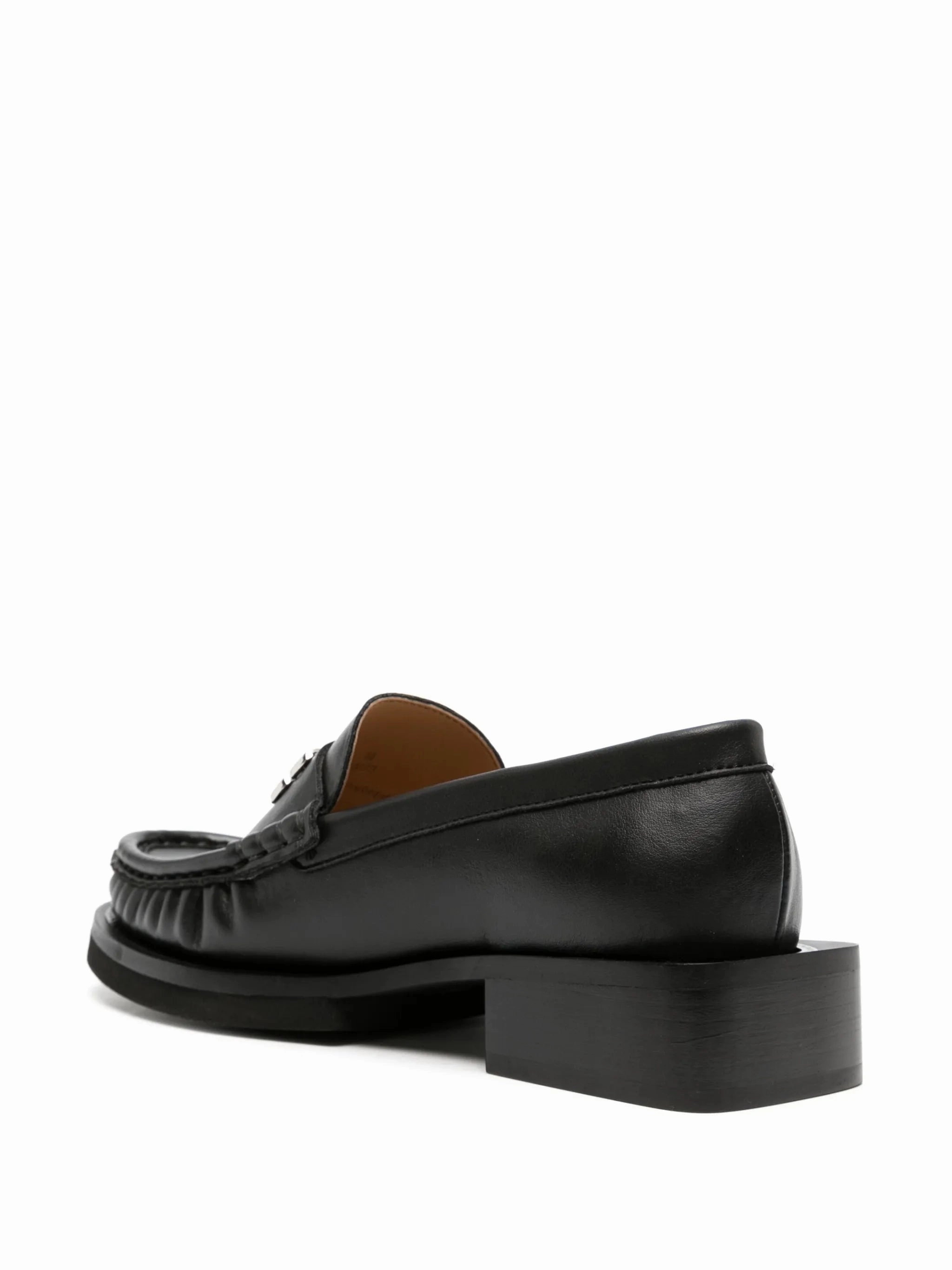 Khaite Loafers Butterfly-plaque faux-leather loafers