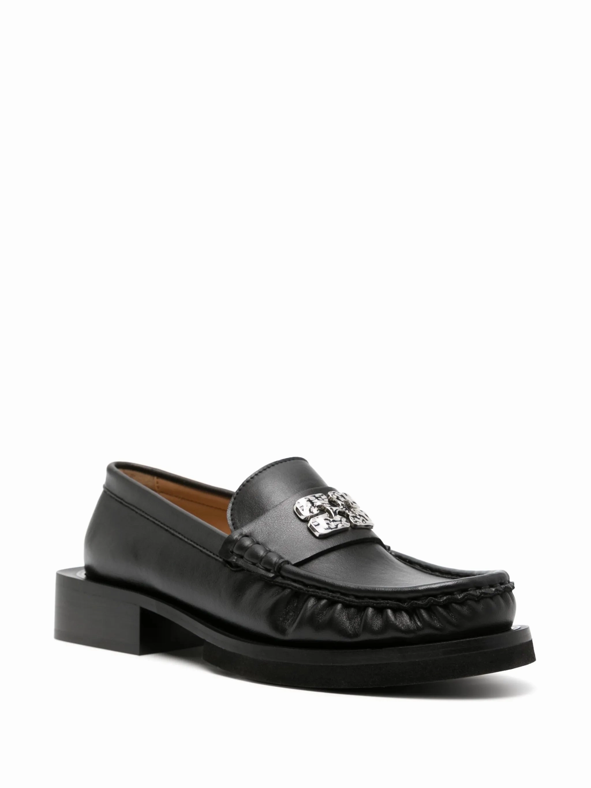 Butterfly-plaque faux-leather loafers Ralph Lauren Loafers