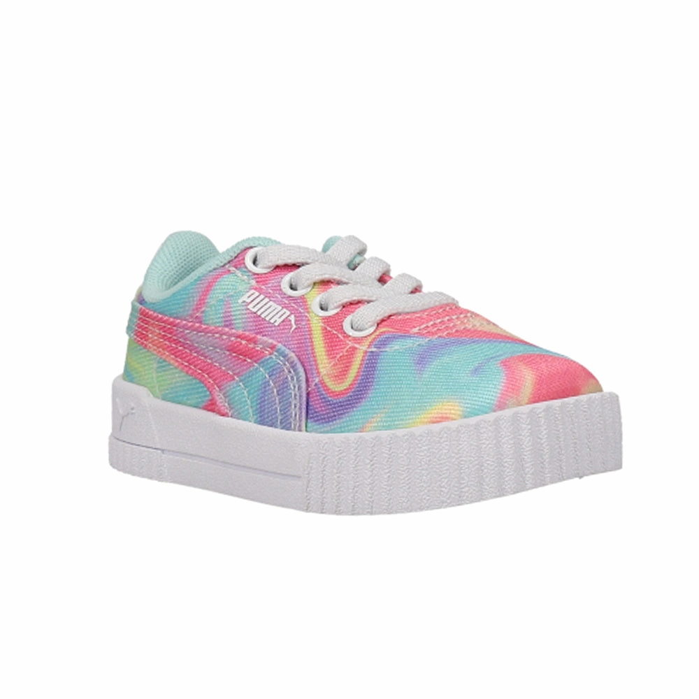 Puma Screaming Hand Shoes Carina Swirl Ac Tie-Dye Lace Up Sneakers (Toddler)