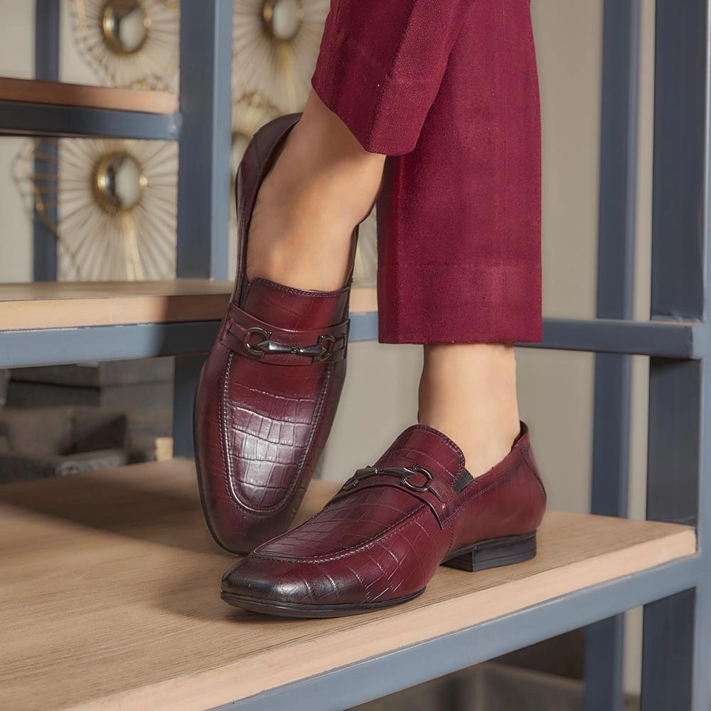 Chloe Loafers The Reptile Wine Mens Leather Loafers